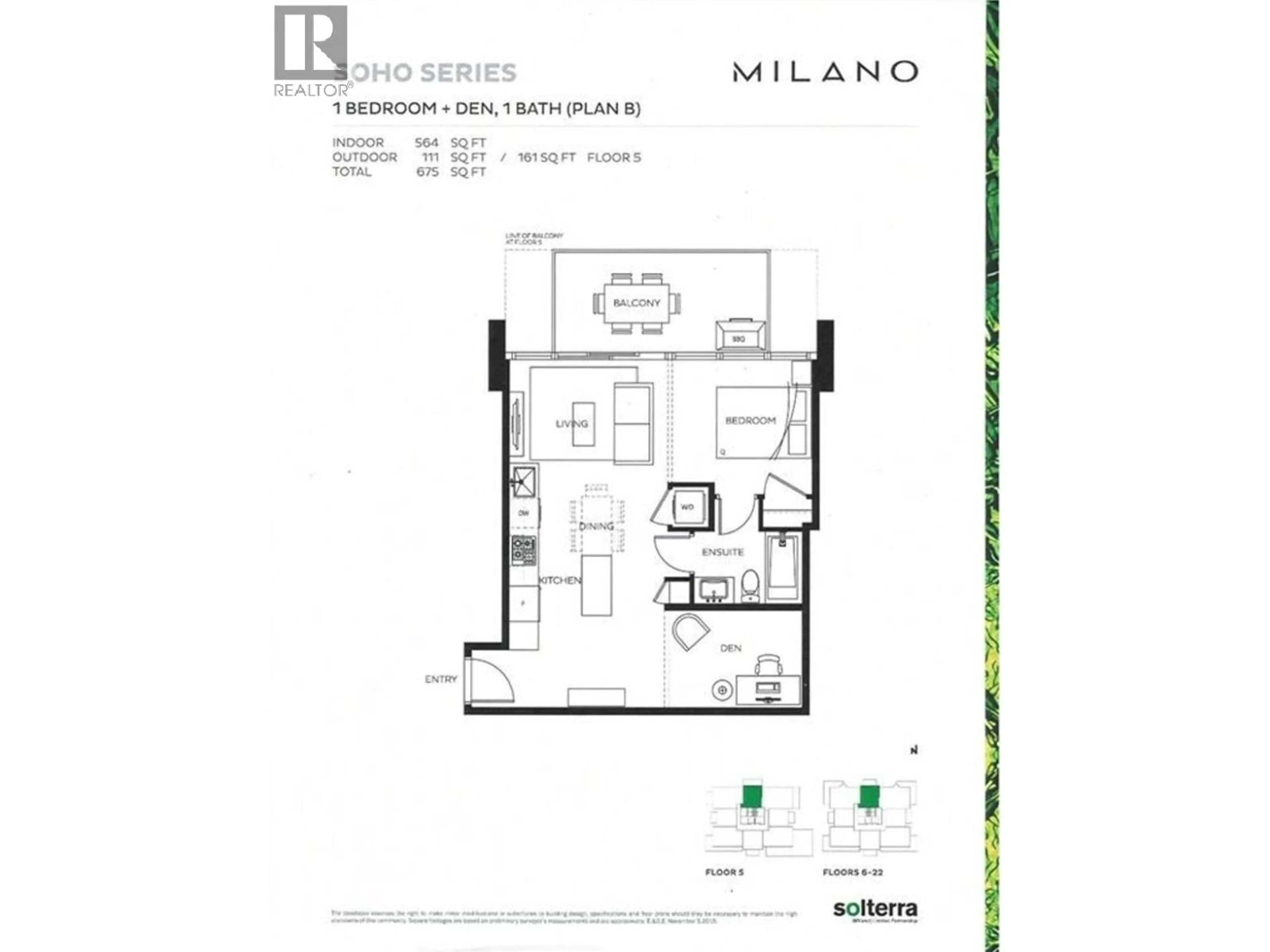 Floor plan for 809 - 2378 ALPHA AVENUE, Burnaby British Columbia V5C0K2