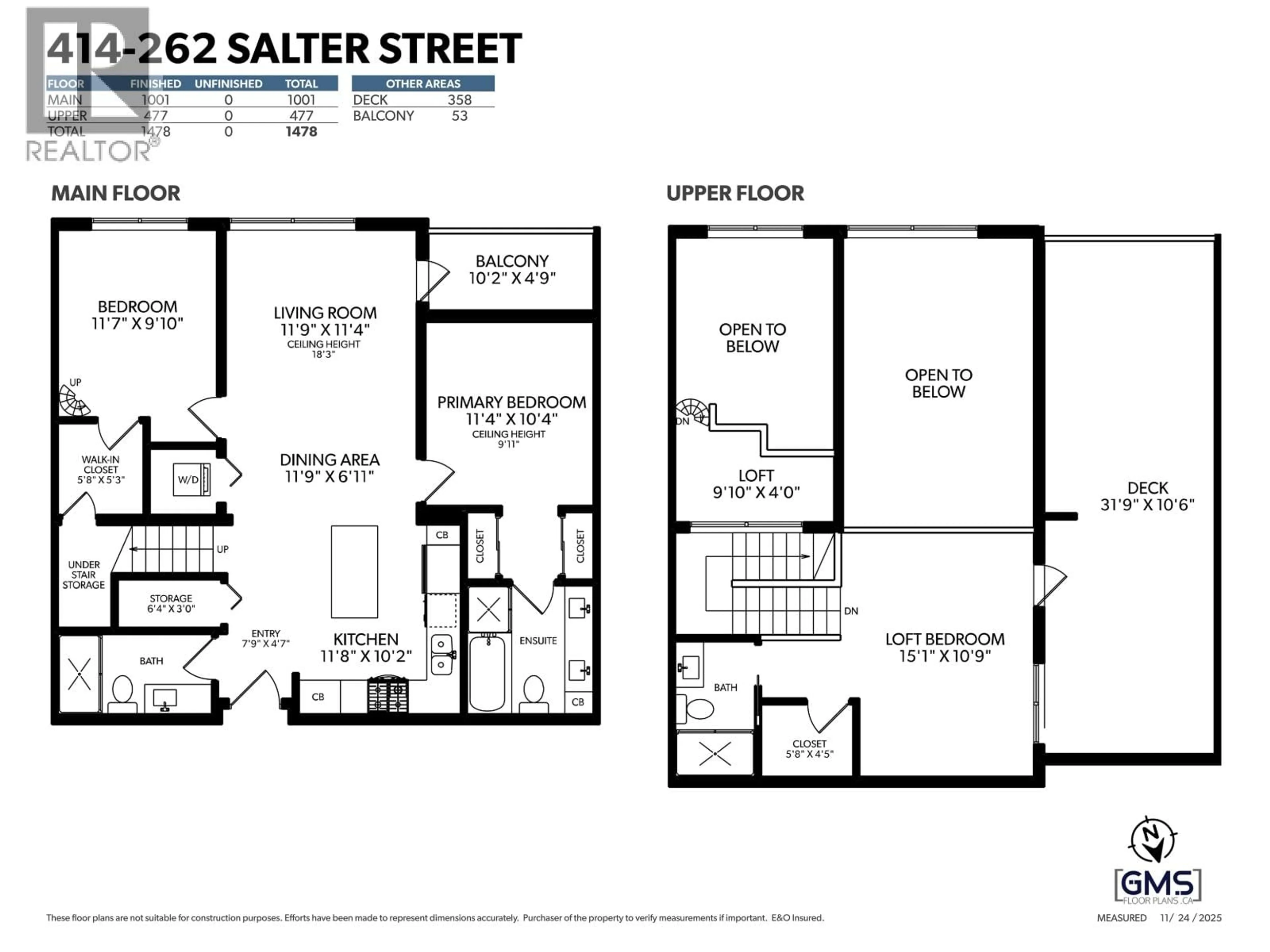 Floor plan for 414 - 262 SALTER STREET, New Westminster British Columbia V3M0J6