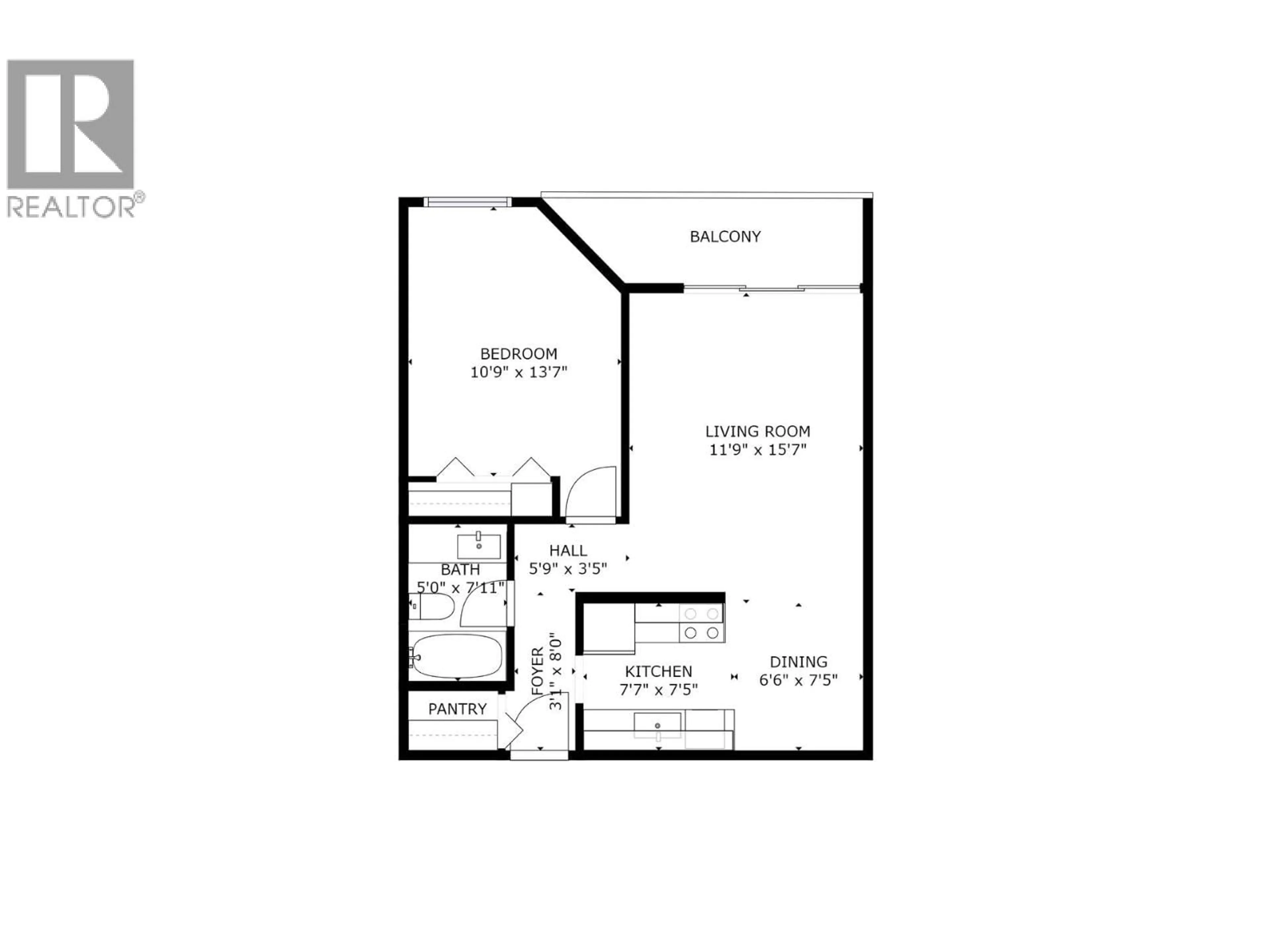 Floor plan for 302 - 330 1ST STREET, North Vancouver British Columbia V7L1B5