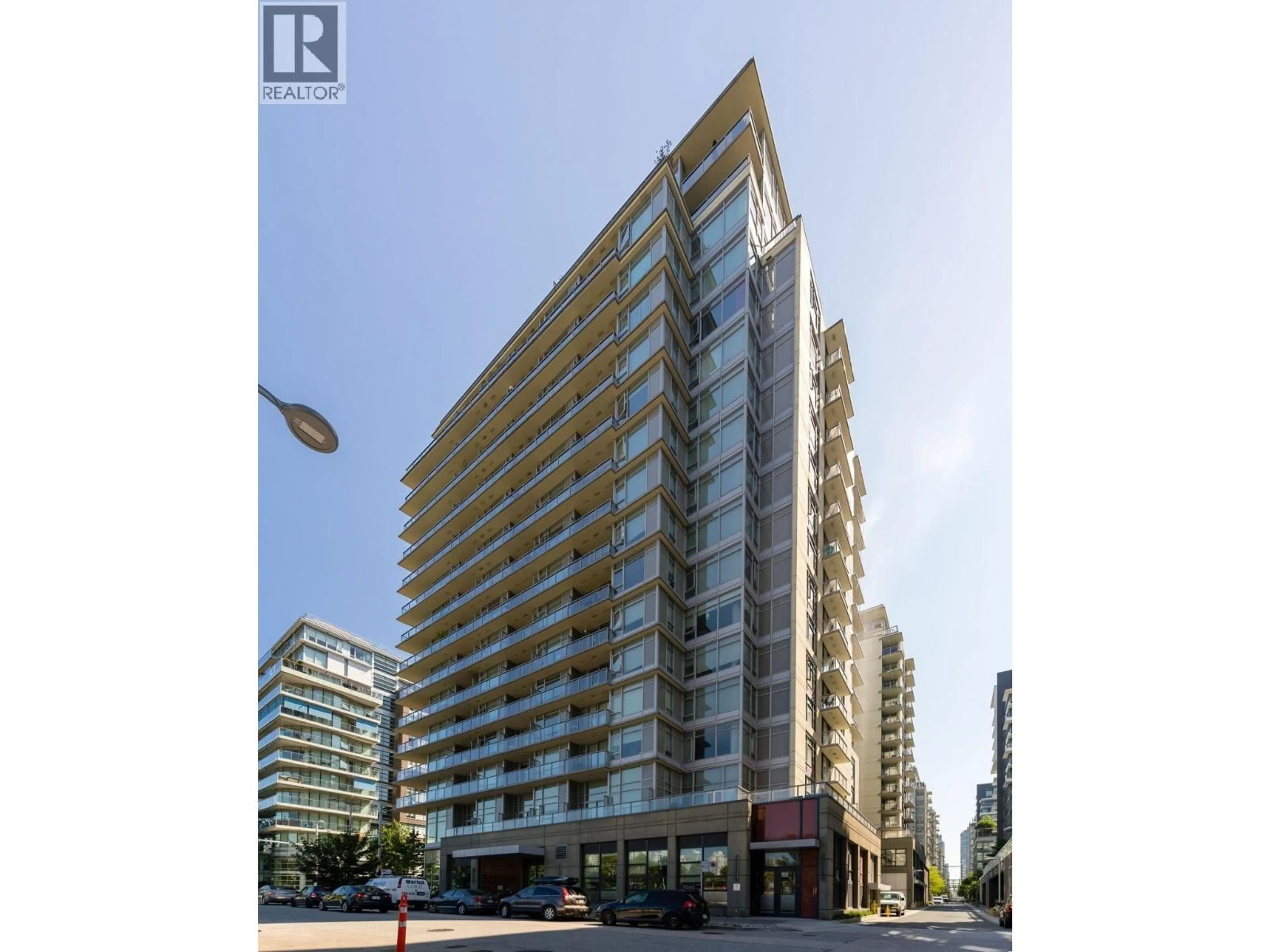 A pic from outside/outdoor area/front of a property/back of a property/a pic from drone, building for 605 - 1708 COLUMBIA STREET, Vancouver British Columbia V5Y0H7