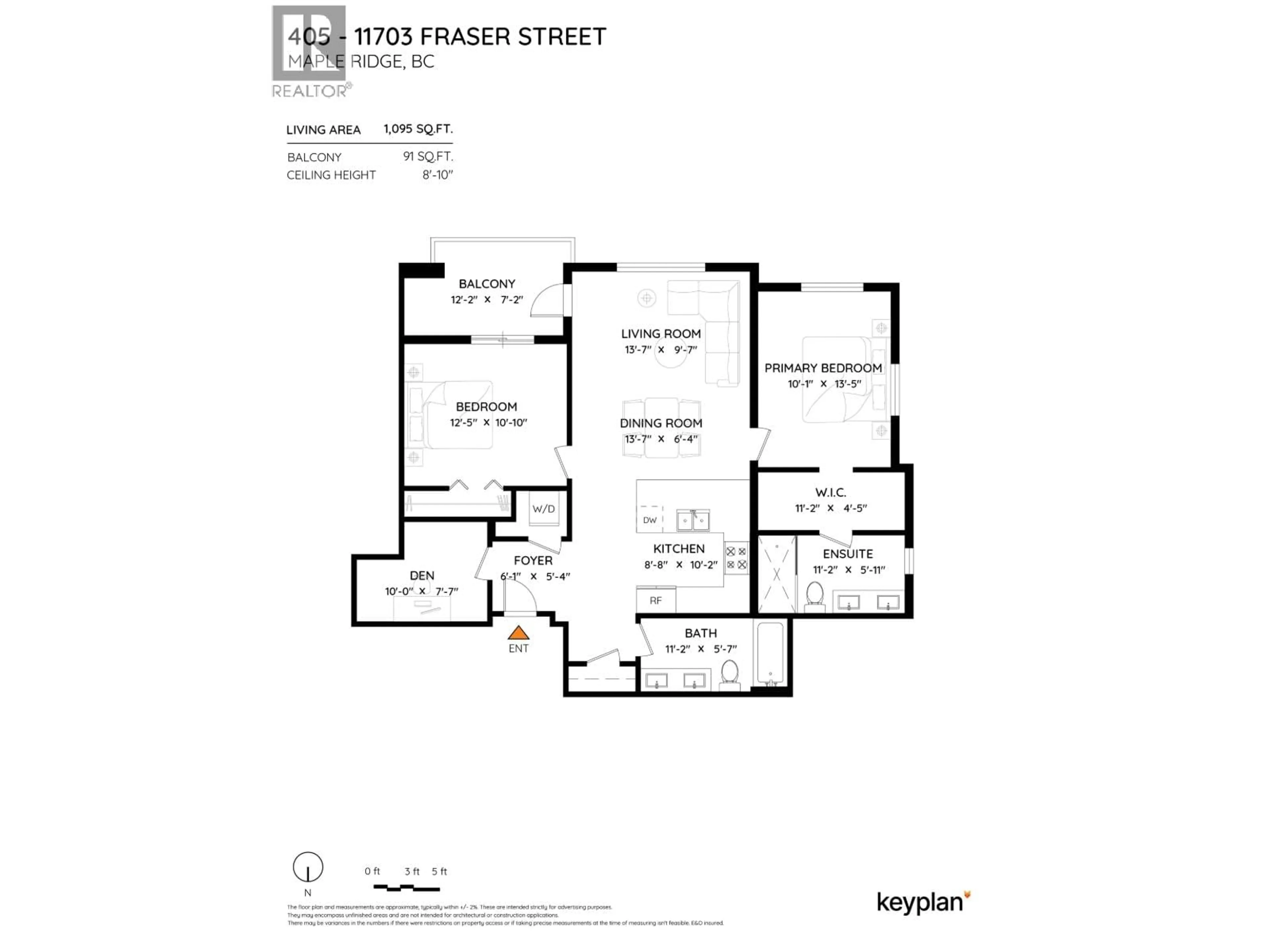 Floor plan for 405 - 11703 FRASER STREET, Maple Ridge British Columbia V2X9A7