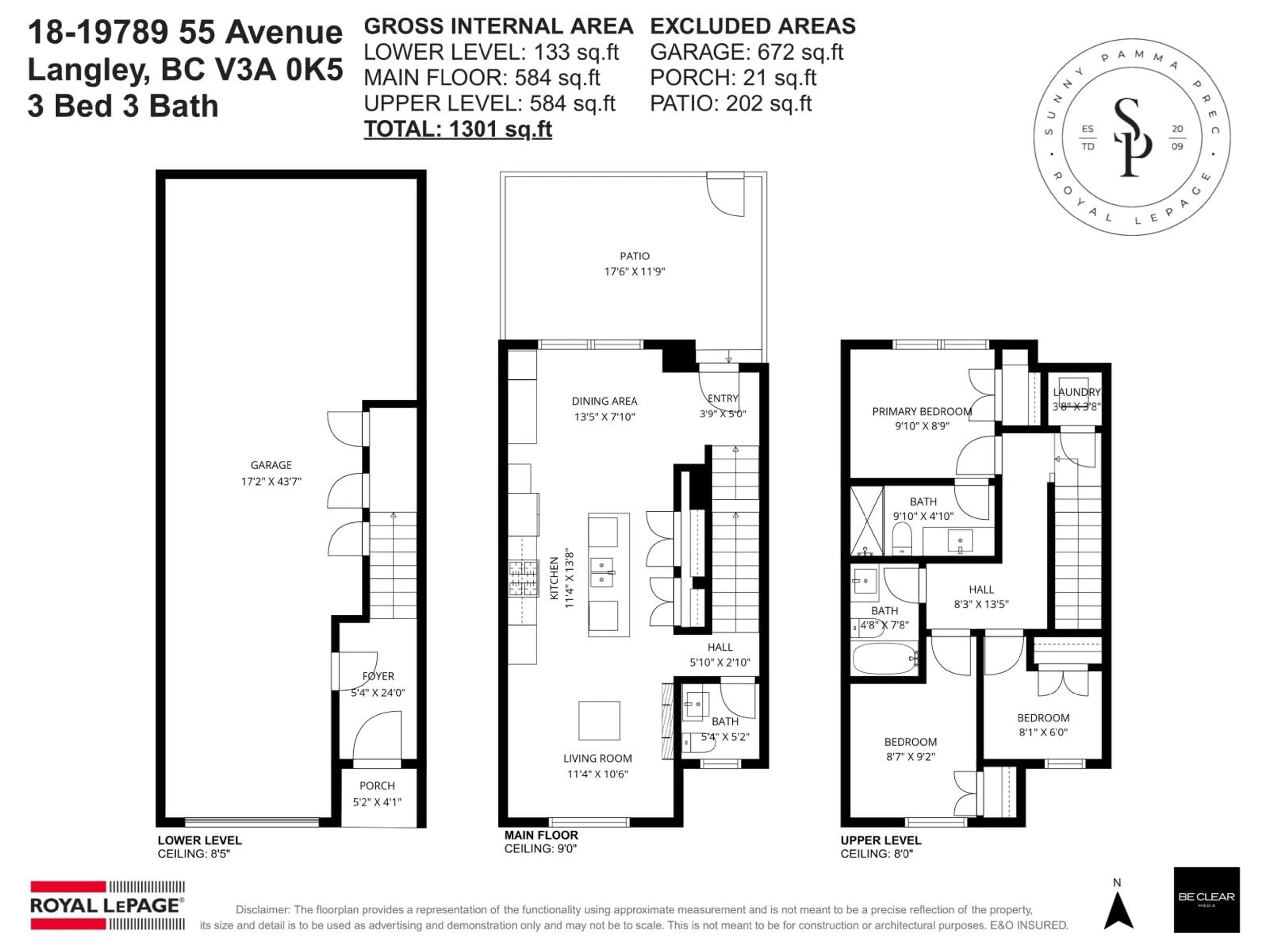 Floor plan for 18 - 19789 55 AVENUE, Langley British Columbia V3A0K5