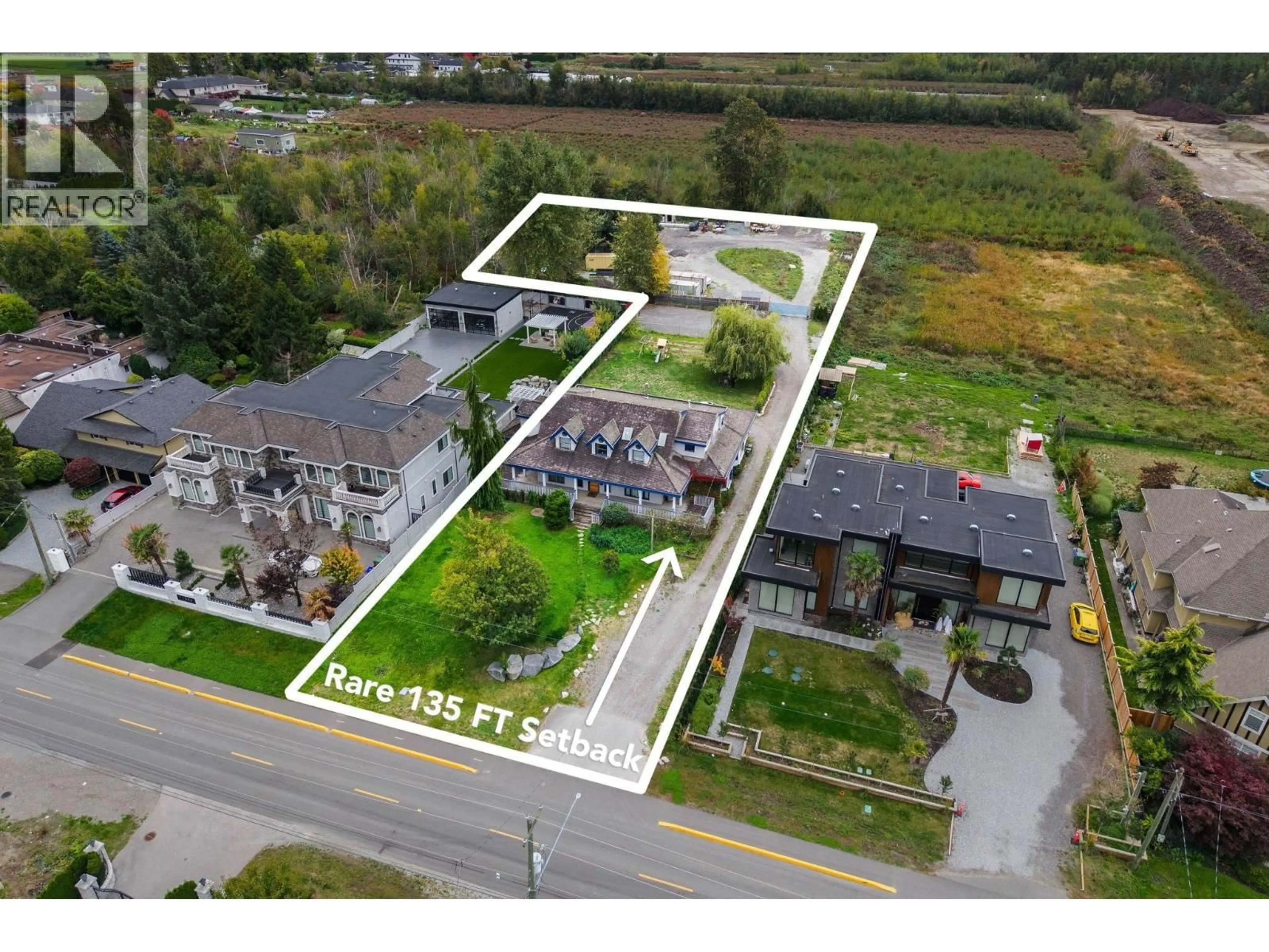 A pic from outside/outdoor area/front of a property/back of a property/a pic from drone, street for 11520 BLUNDELL ROAD, Richmond British Columbia V6Y1L3