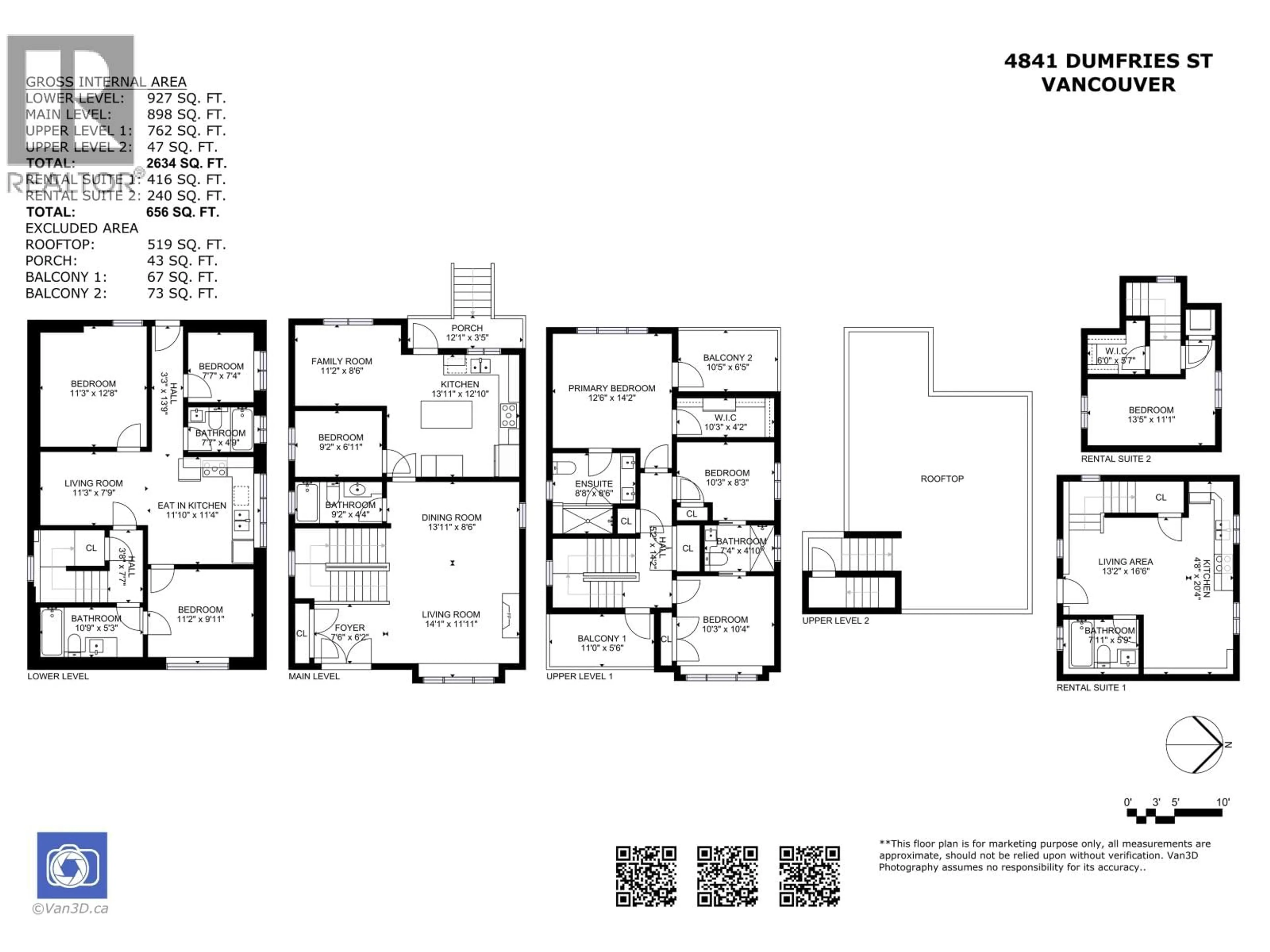 Floor plan for 4841 DUMFRIES STREET, Vancouver British Columbia V5N3T8
