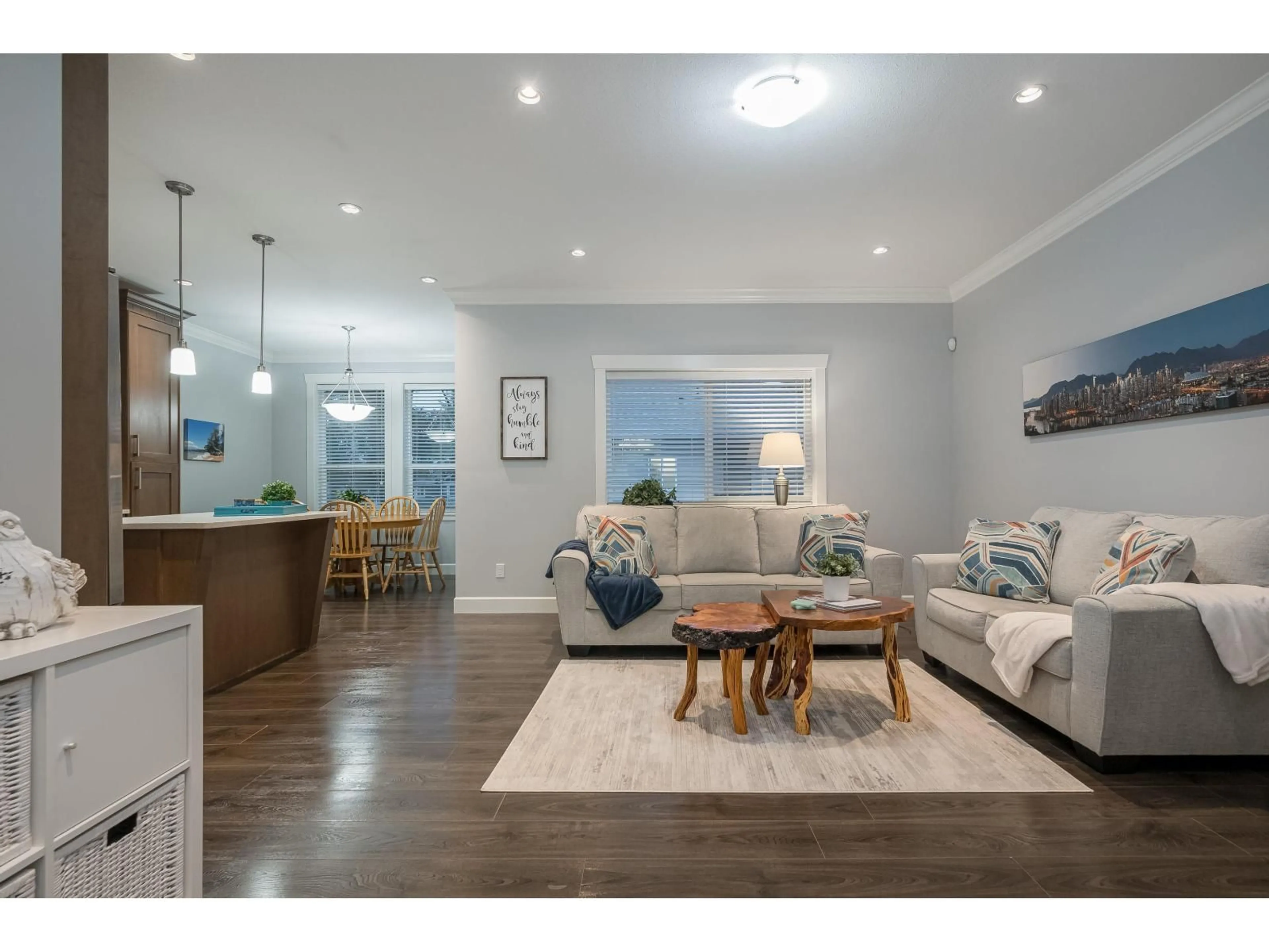 Living room with furniture, wood/laminate floor for 2 - 20256 98A AVENUE, Langley British Columbia V1M3E3