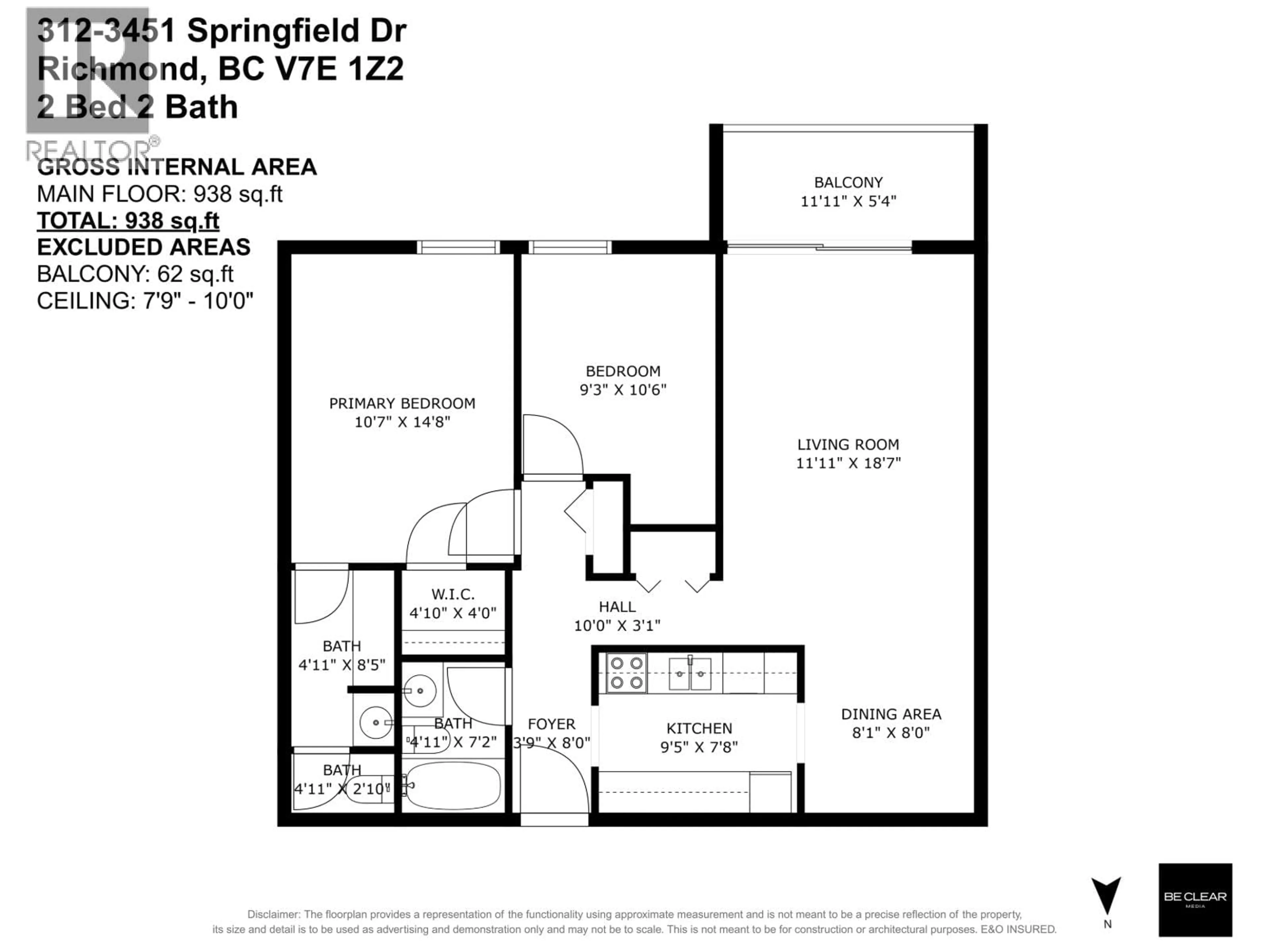 Floor plan for 312 - 3451 SPRINGFIELD DRIVE, Richmond British Columbia V7E1Z2