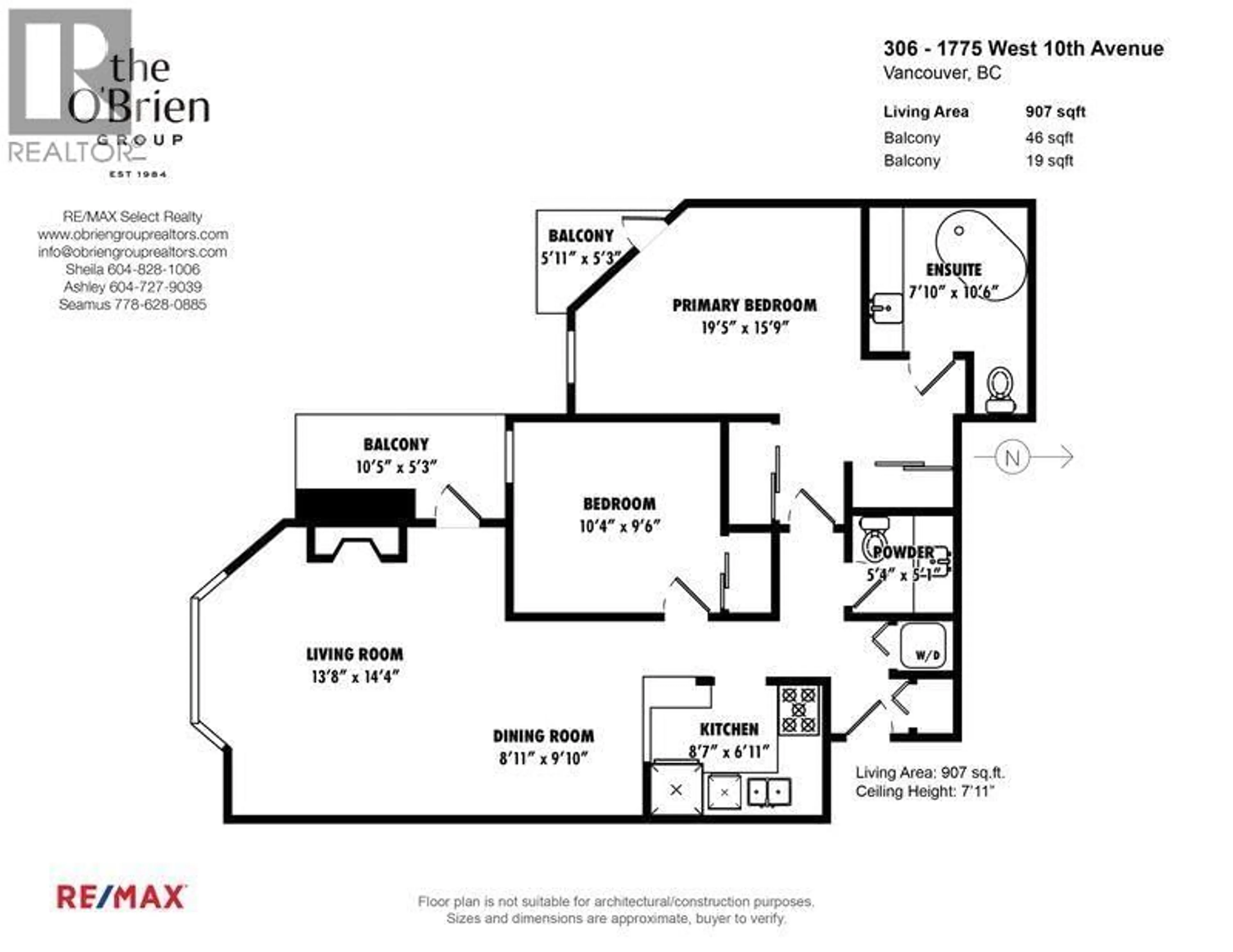 Floor plan for 306 - 1775 10TH AVENUE, Vancouver British Columbia V6J2A4
