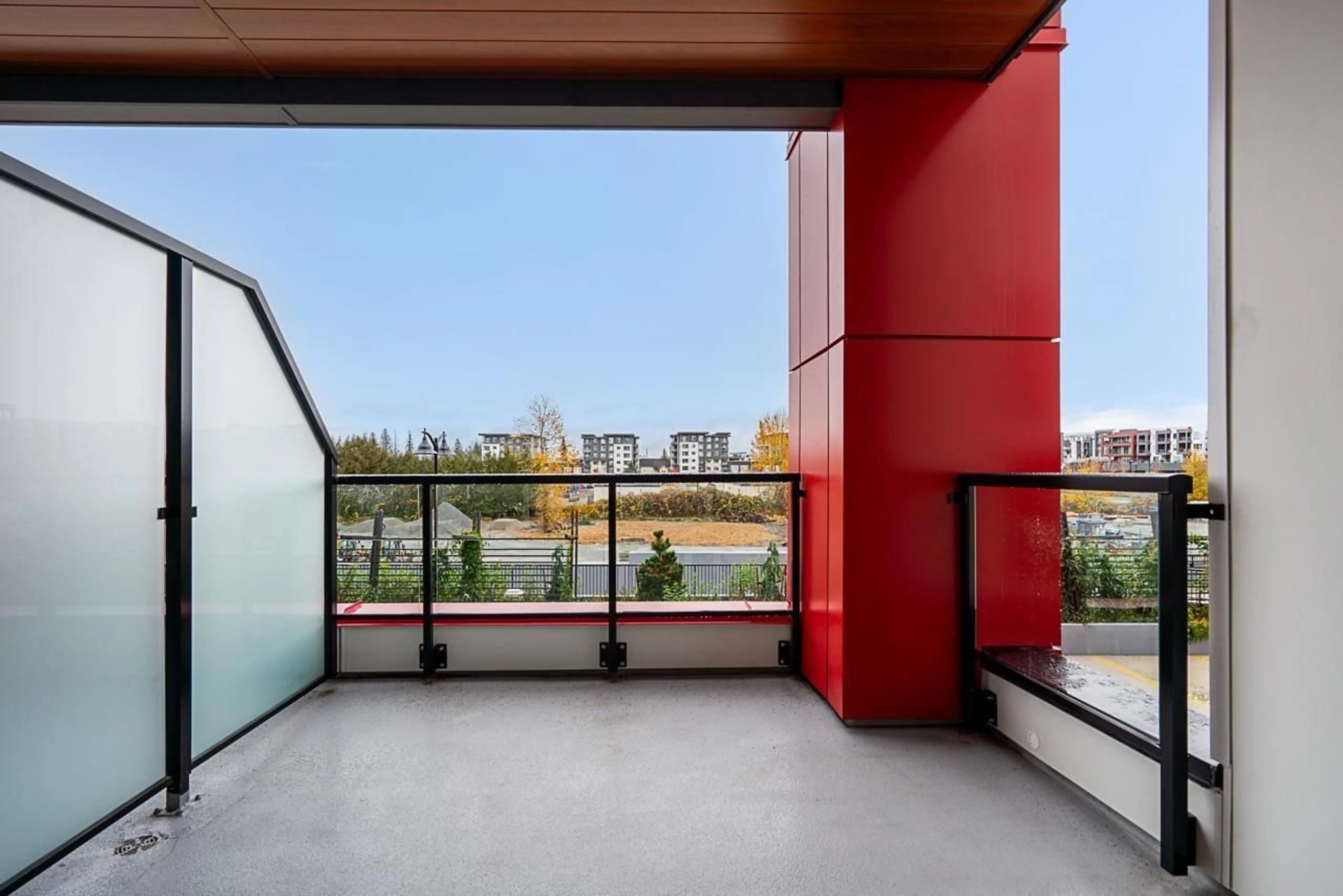 Balcony in the apartment, city buildings view from balcony for A310 - 7980 206A STREET, Langley British Columbia V2Y3Z8