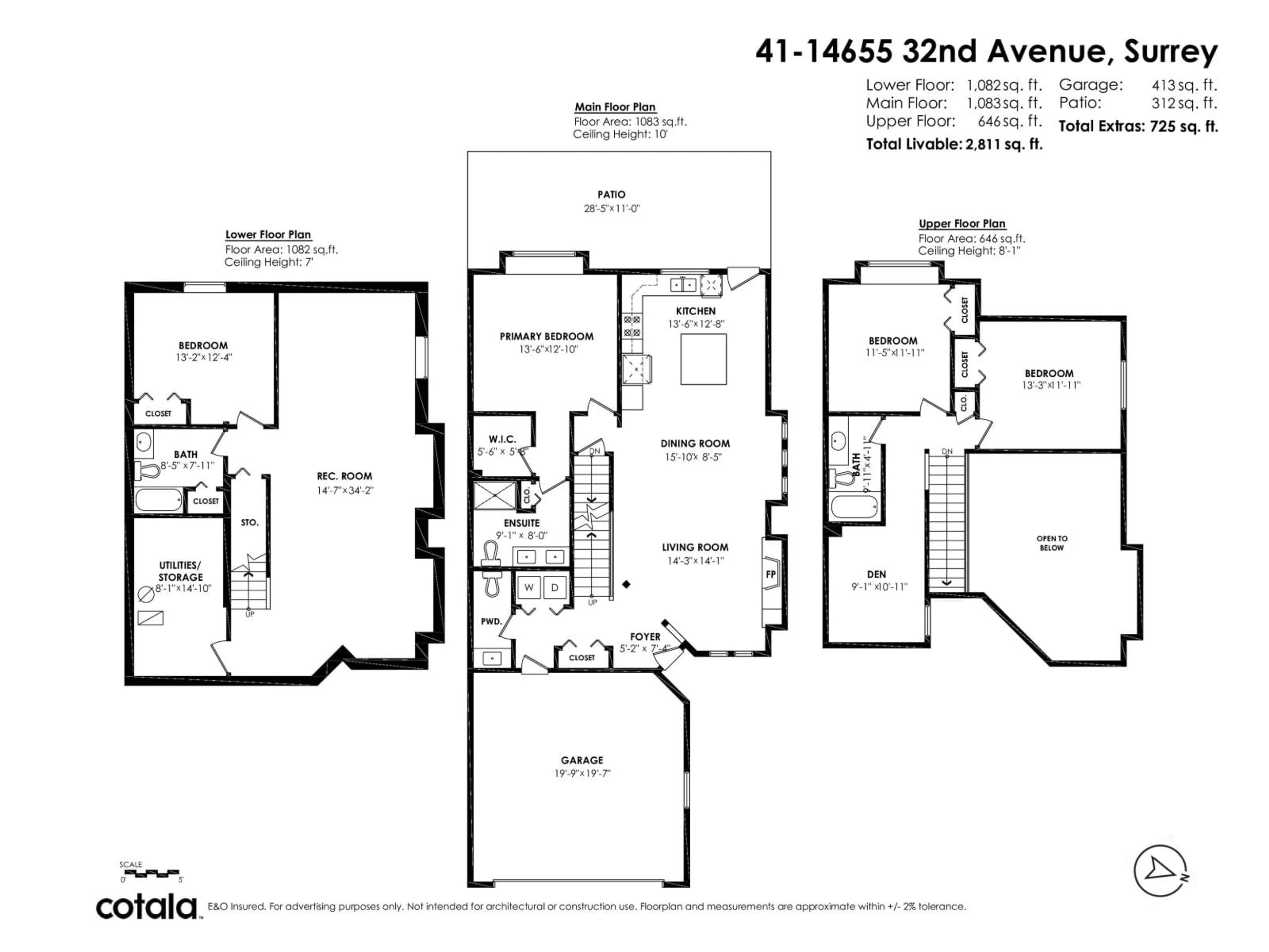 Floor plan for 41 - 14655 32 AVENUE, Surrey British Columbia V4P3R6