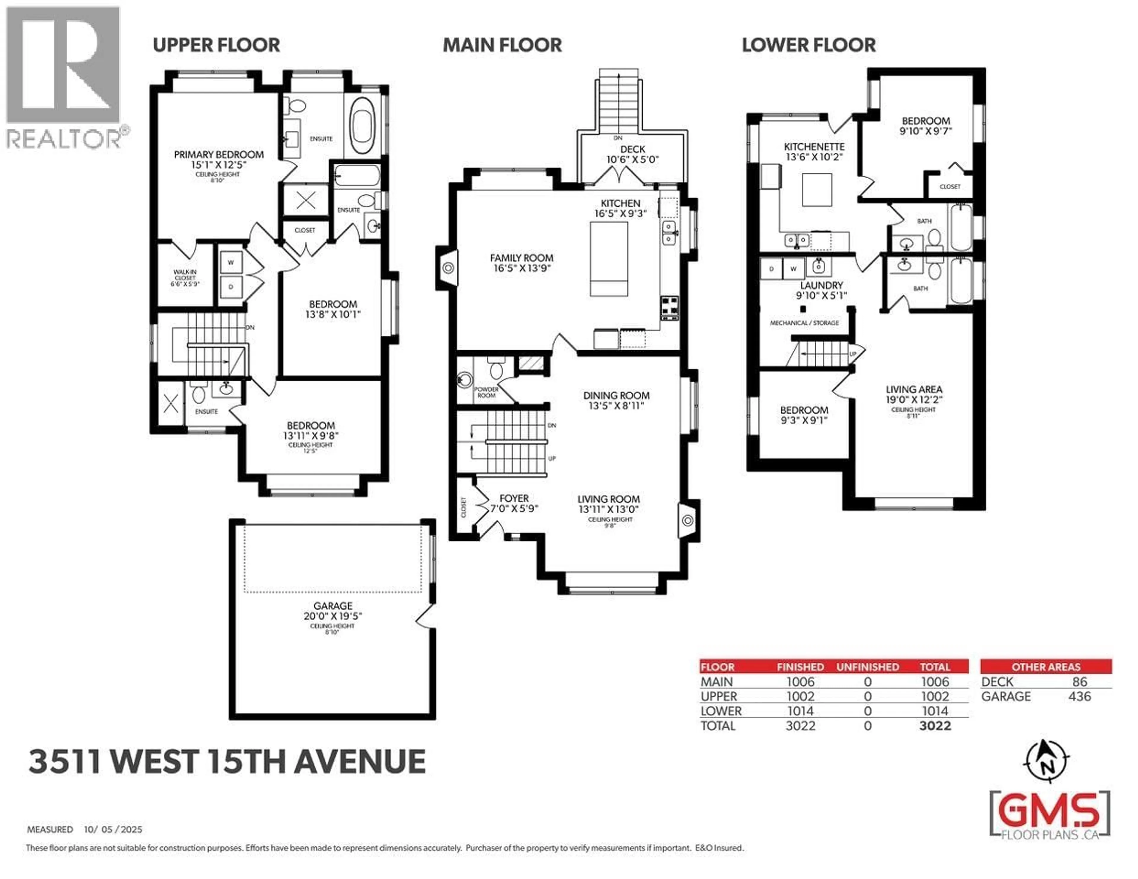 Floor plan for 3511 15TH AVENUE, Vancouver British Columbia V6R2Z3