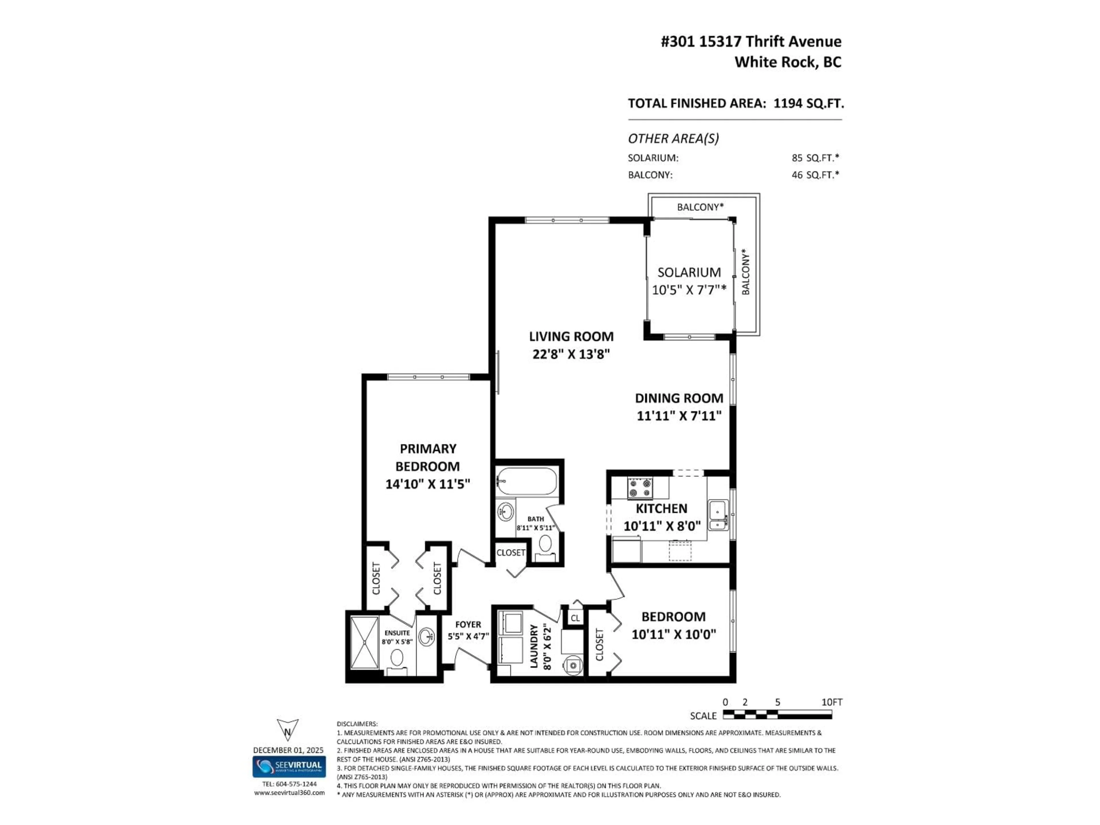 Floor plan for 301 - 15317 THRIFT AVENUE, White Rock British Columbia V4B2L4