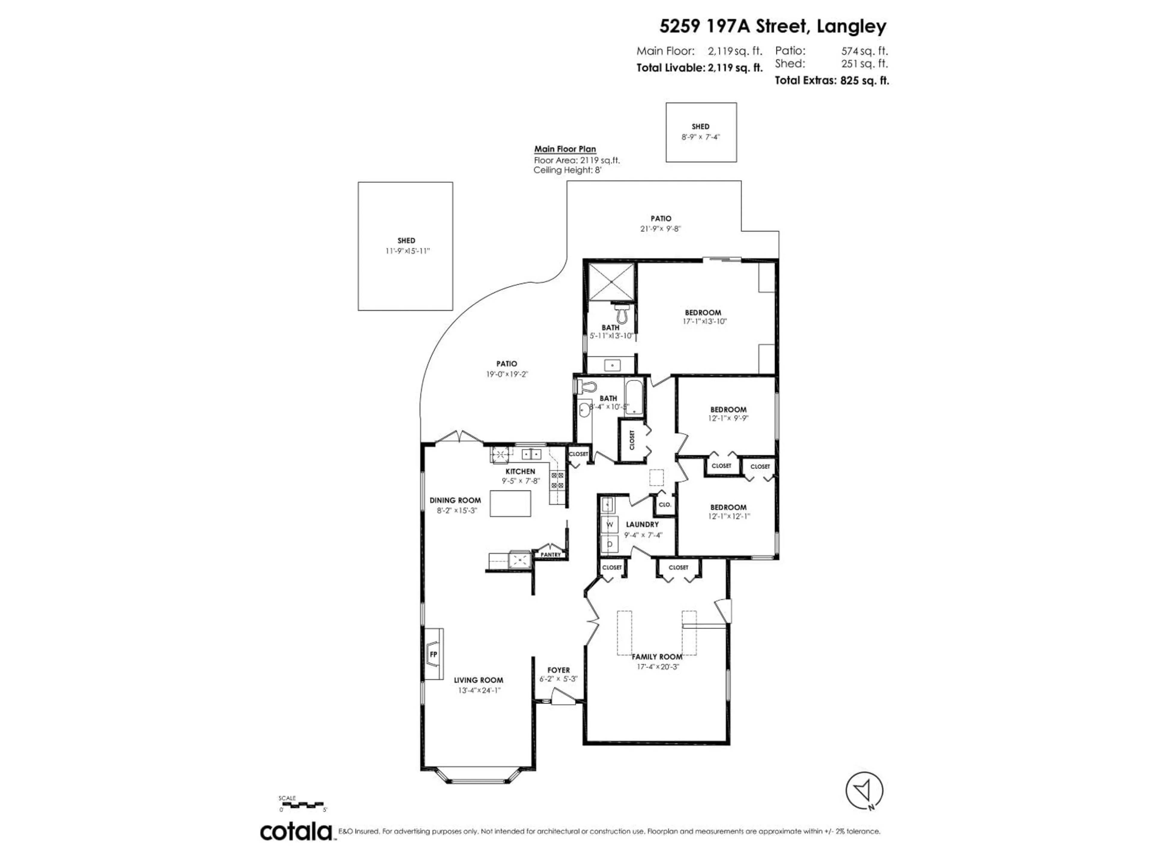 Floor plan for 5259 197A STREET, Langley British Columbia V3A7Y1