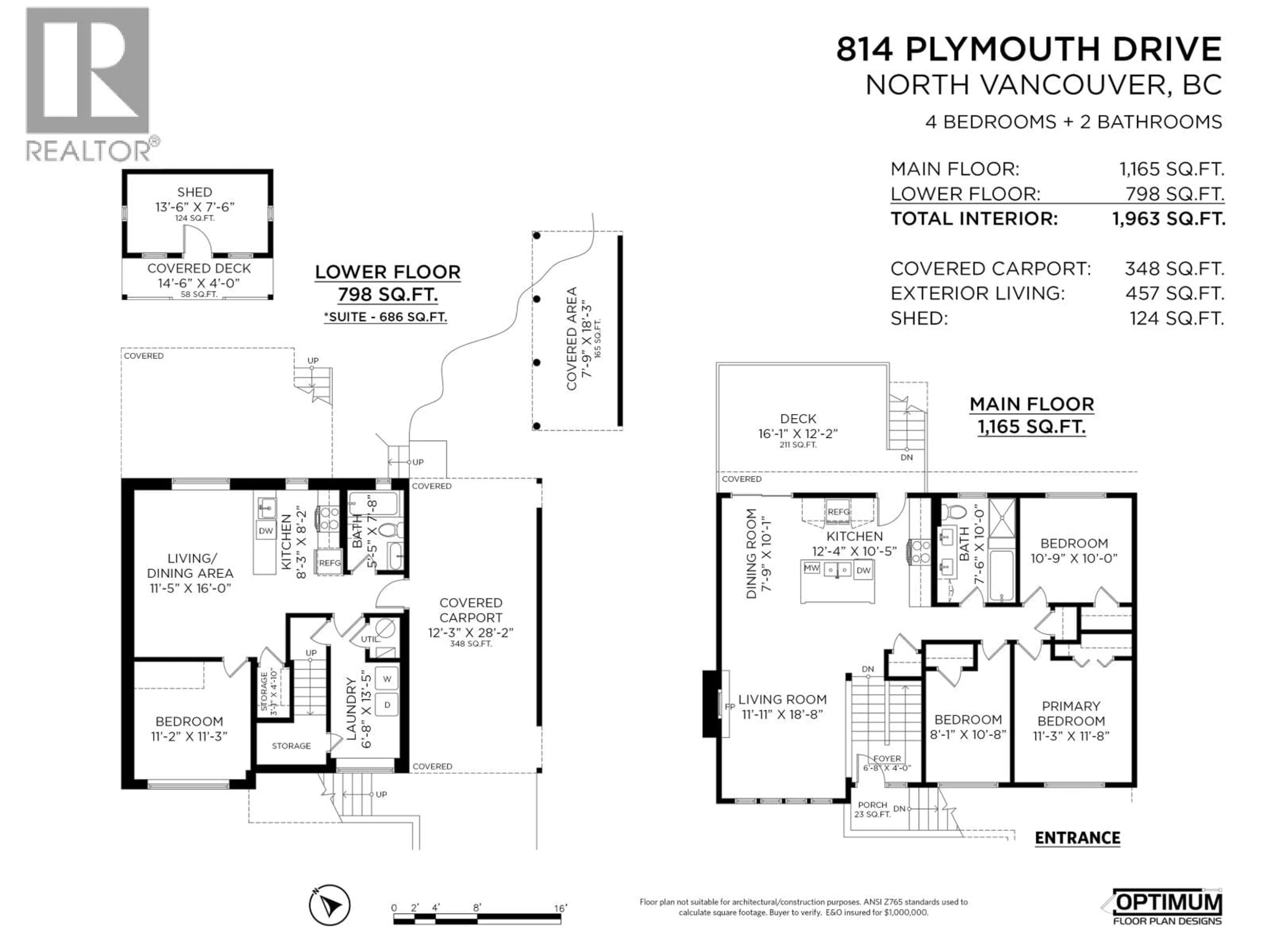Floor plan for 814 PLYMOUTH DRIVE, North Vancouver British Columbia V7H2H7