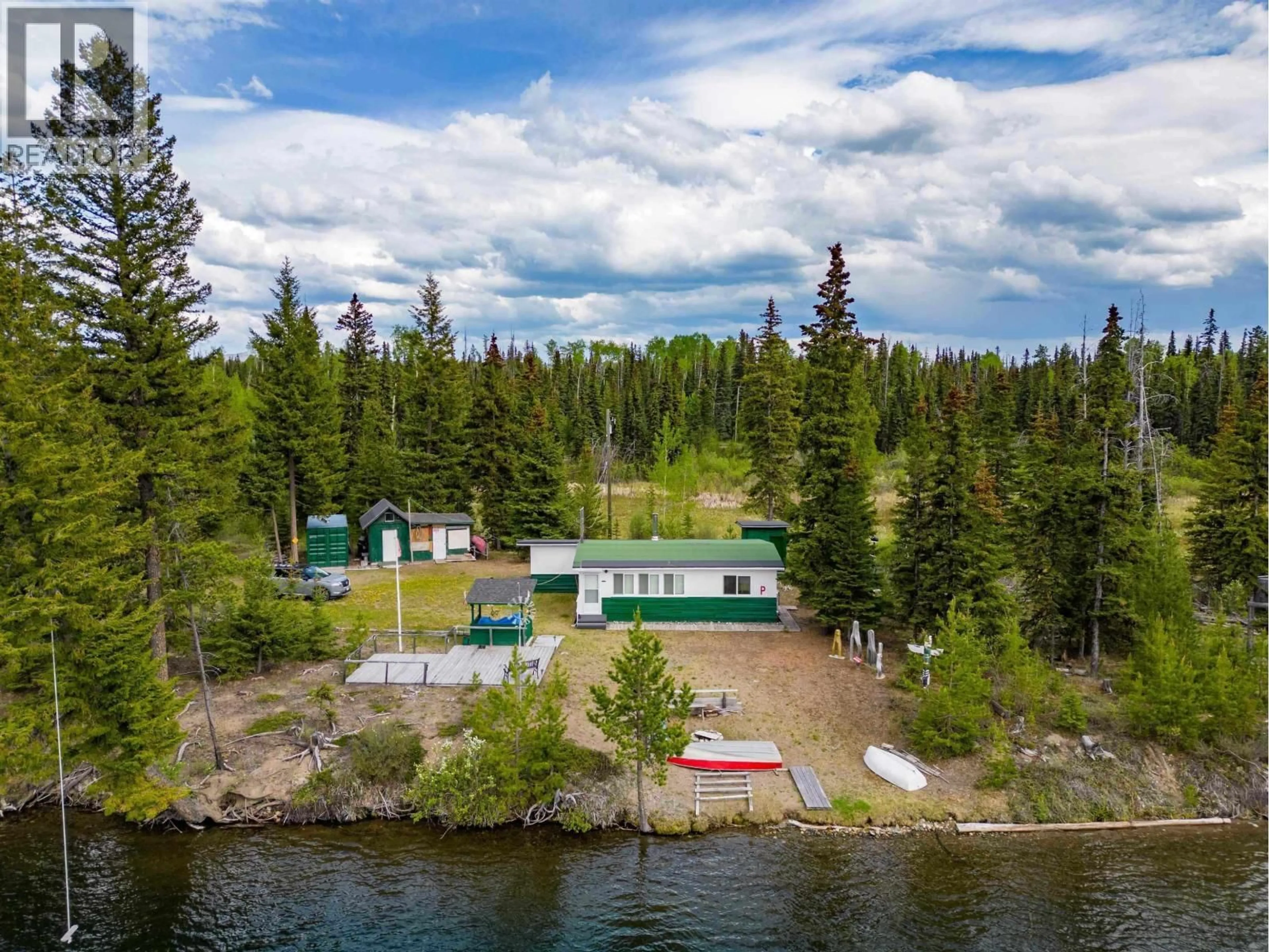 A pic from outside/outdoor area/front of a property/back of a property/a pic from drone, water/lake/river/ocean view for 2522 SPOUT LAKE ROAD, Lac La Hache British Columbia V0K1T0