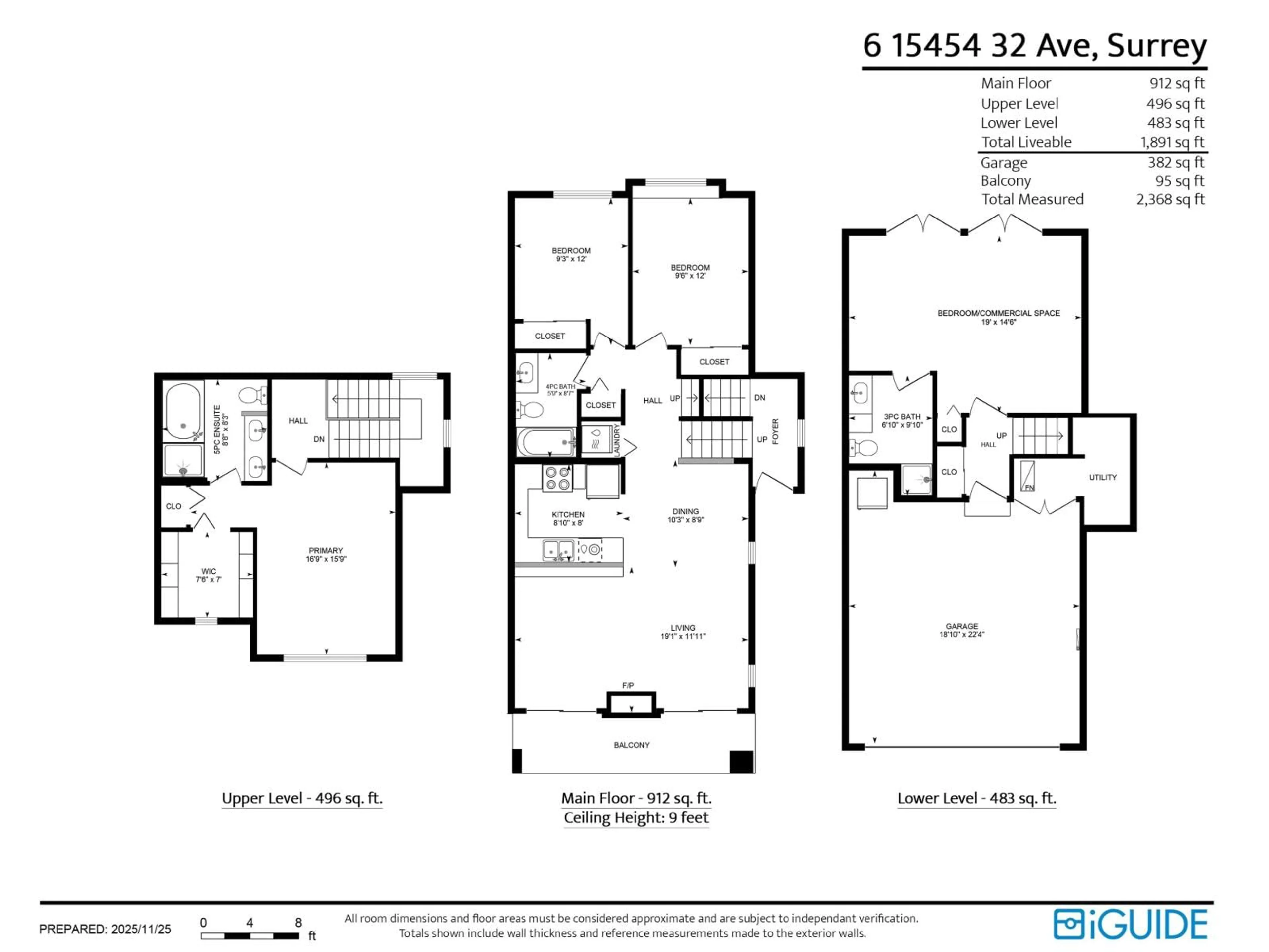 Floor plan for 6 - 15454 32 AVENUE, Surrey British Columbia V3Z2J8