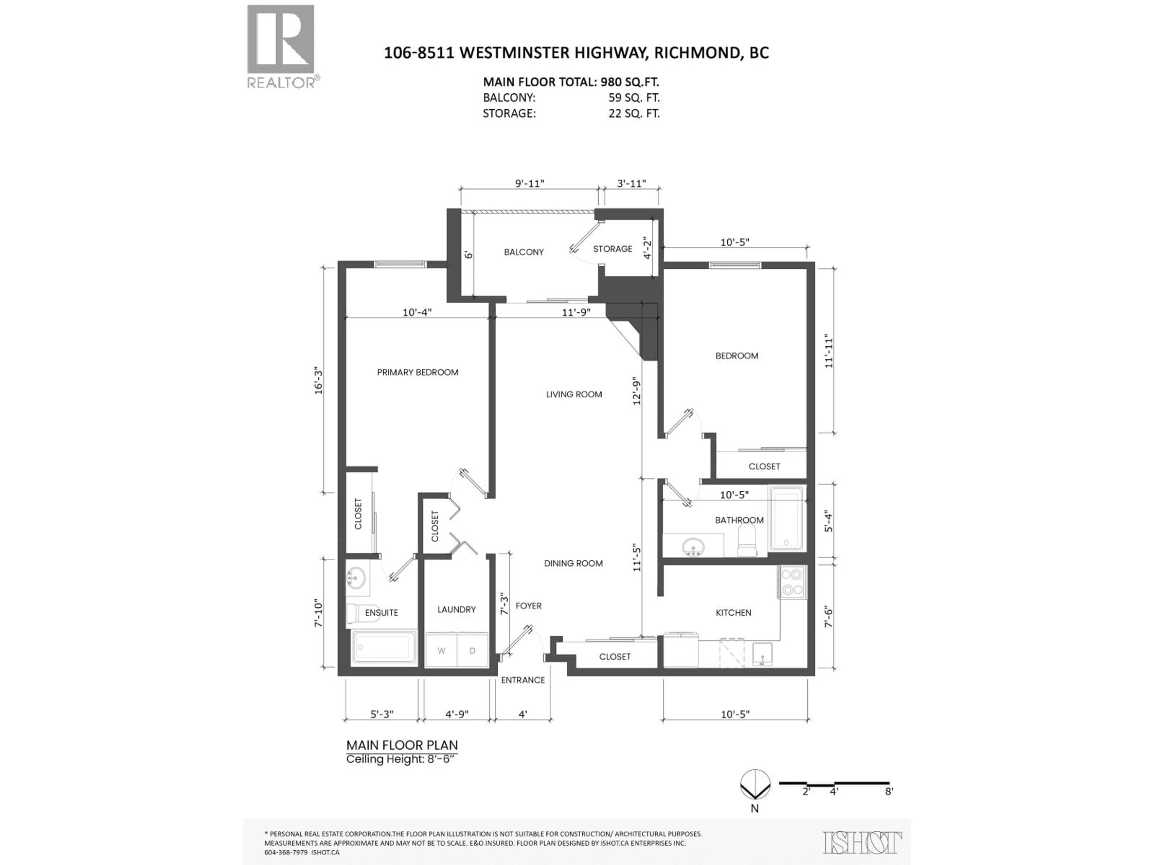 Floor plan for 106 - 8511 WESTMINSTER HIGHWAY, Richmond British Columbia V6X3H7