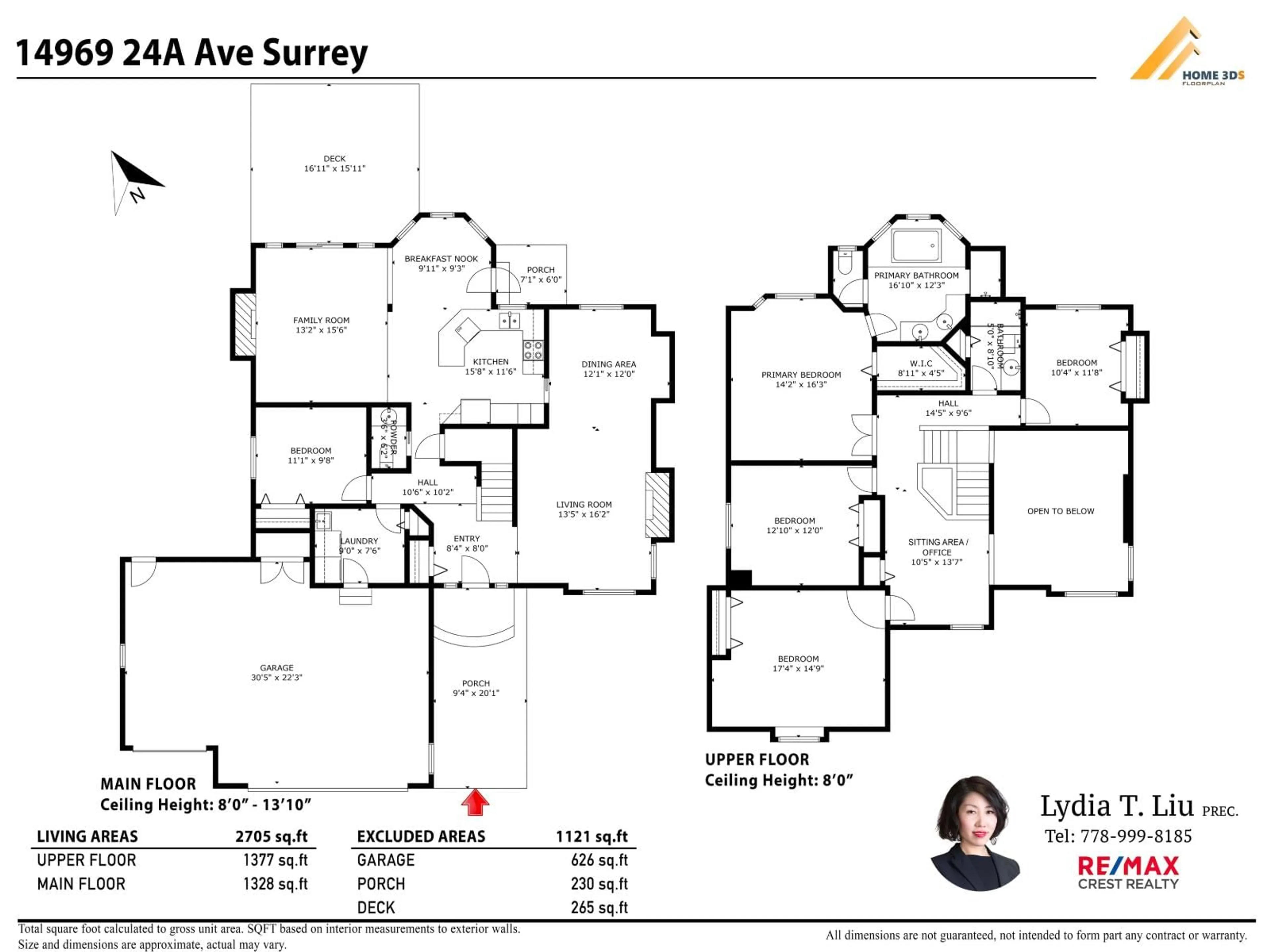 Floor plan for 14969 24A AVENUE, Surrey British Columbia V4P1N9