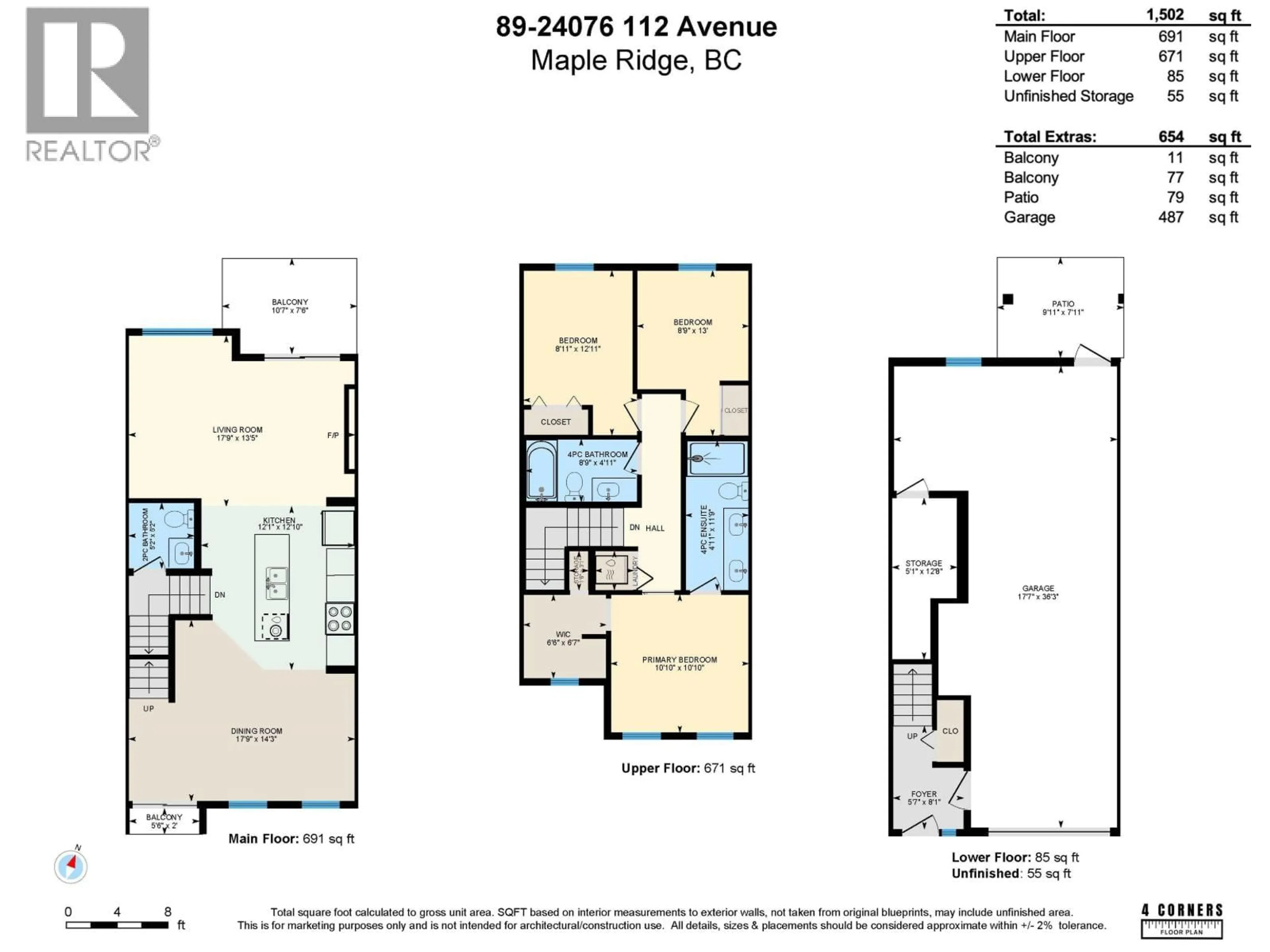 Floor plan for 89 - 24076 112 AVENUE, Maple Ridge British Columbia V2W0K2
