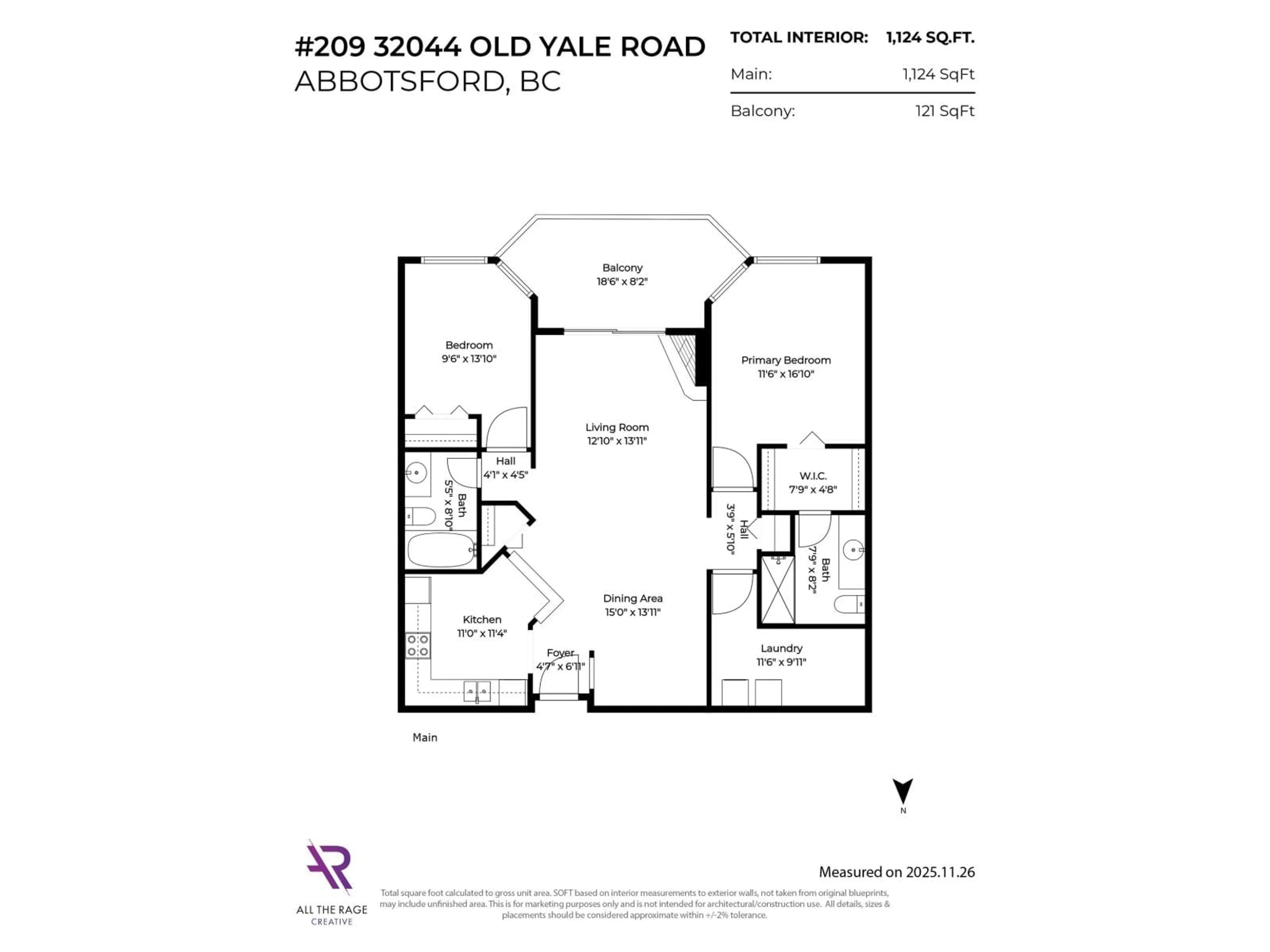 Floor plan for 209 - 32044 OLD YALE ROAD, Abbotsford British Columbia V2T2C9