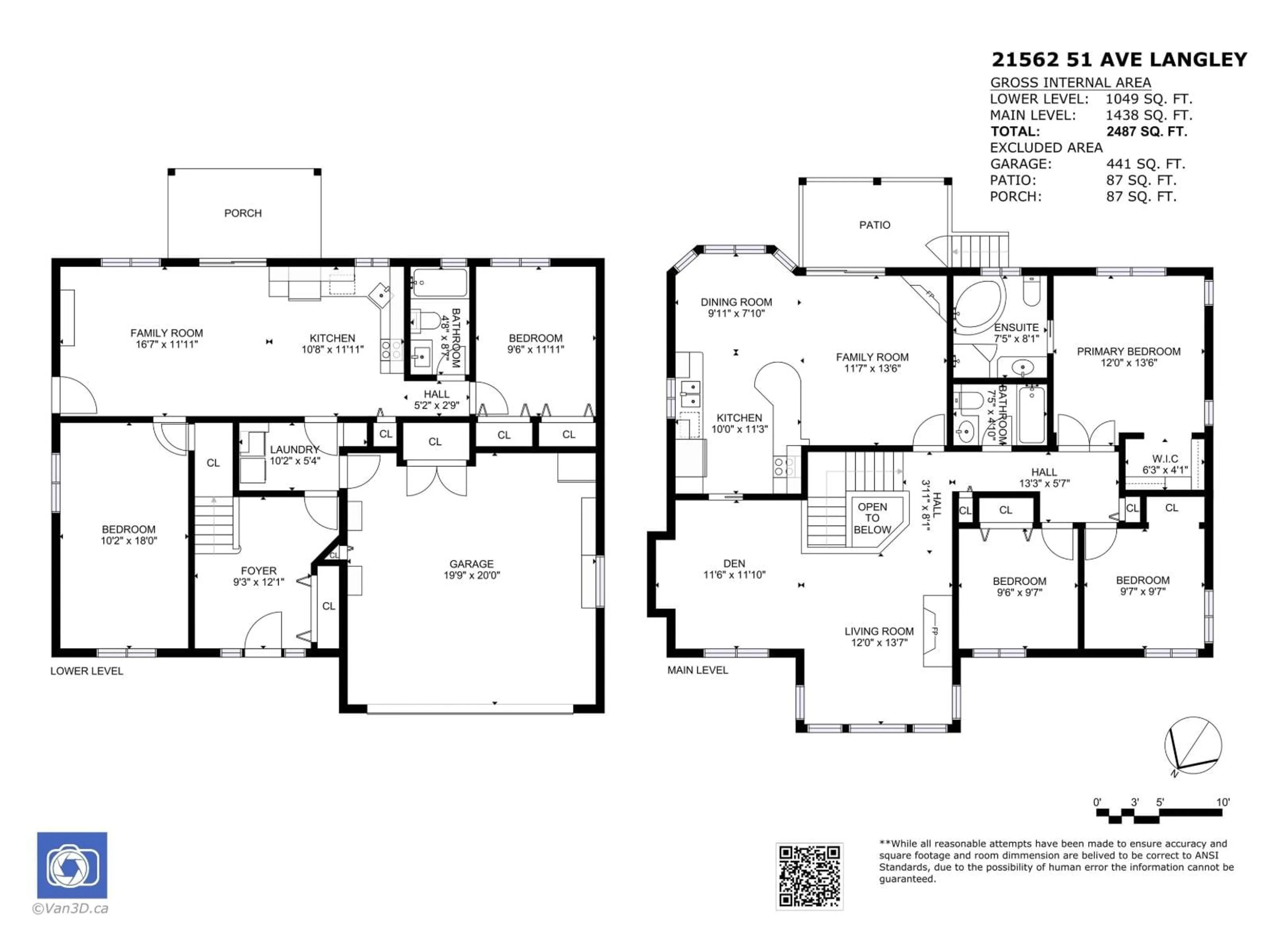 Floor plan for 21562 51 AVENUE, Langley British Columbia V3A8V8