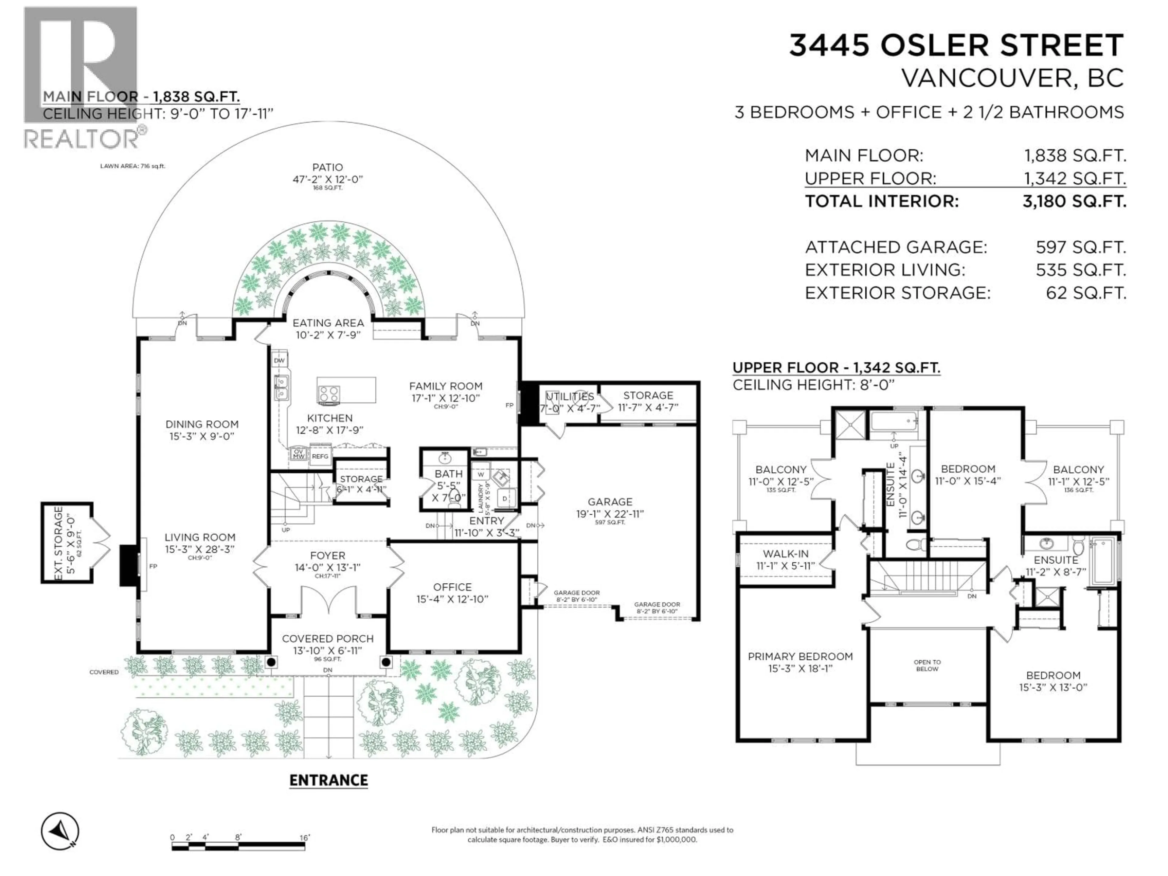 Floor plan for 3445 OSLER STREET, Vancouver British Columbia V6H2W4