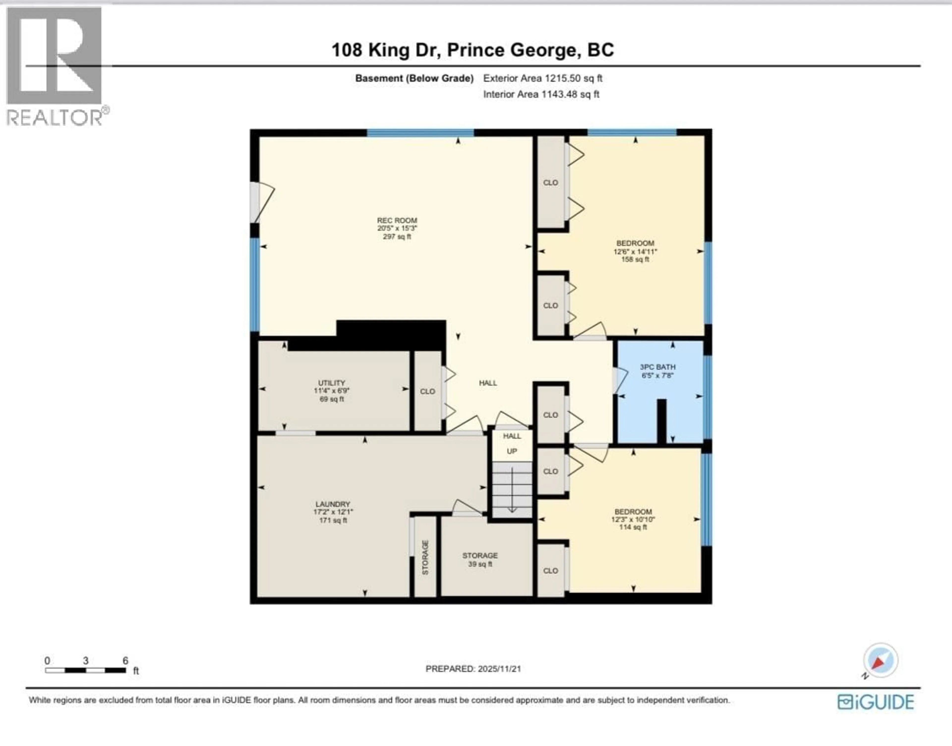 Floor plan for 108 KING DRIVE, Prince George British Columbia V2M4V4