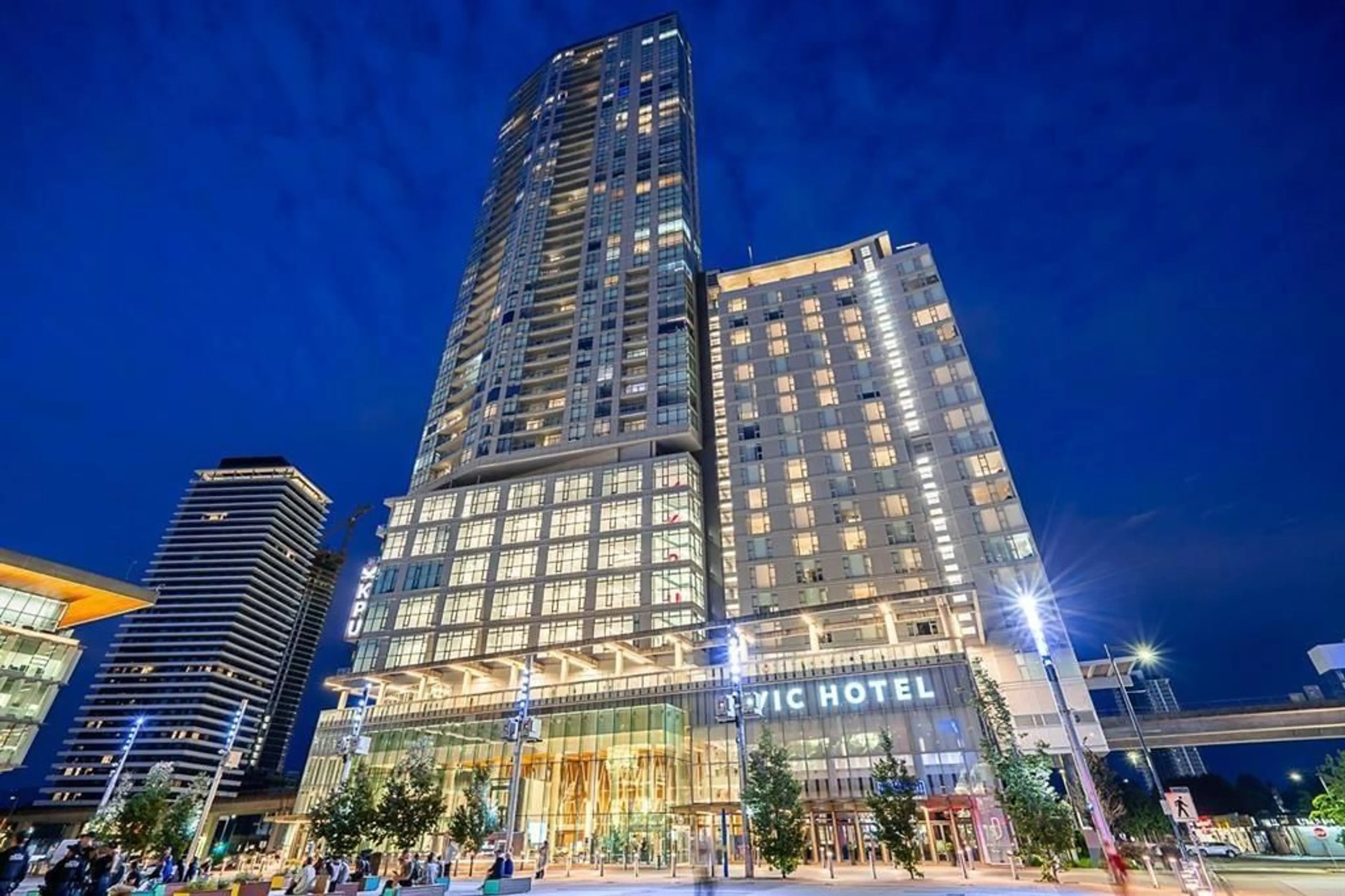 Patio, city buildings view from balcony for 3808 - 13495 CENTRAL AVENUE, Surrey British Columbia V3T0K2