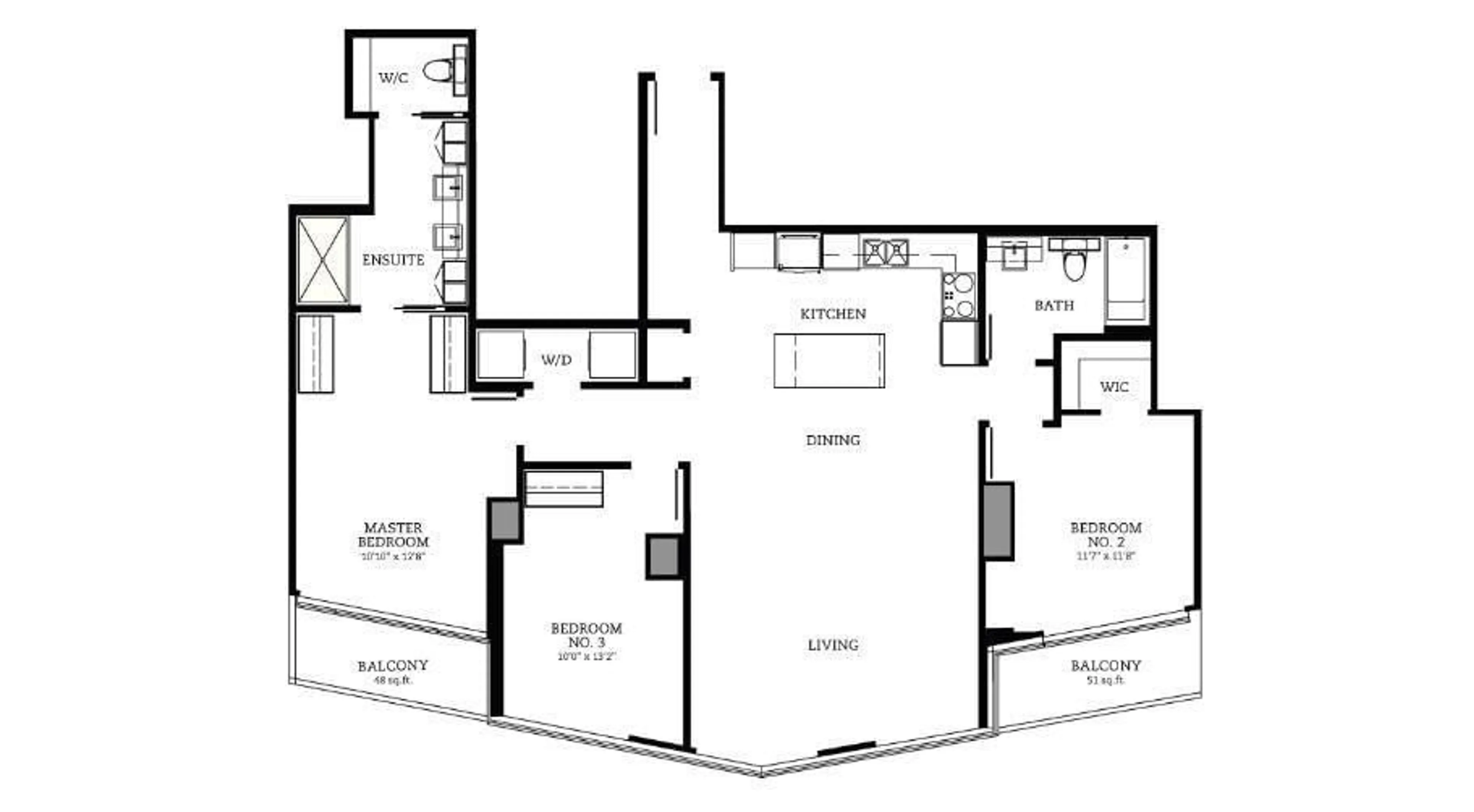 Floor plan for 3808 - 13495 CENTRAL AVENUE, Surrey British Columbia V3T0K2