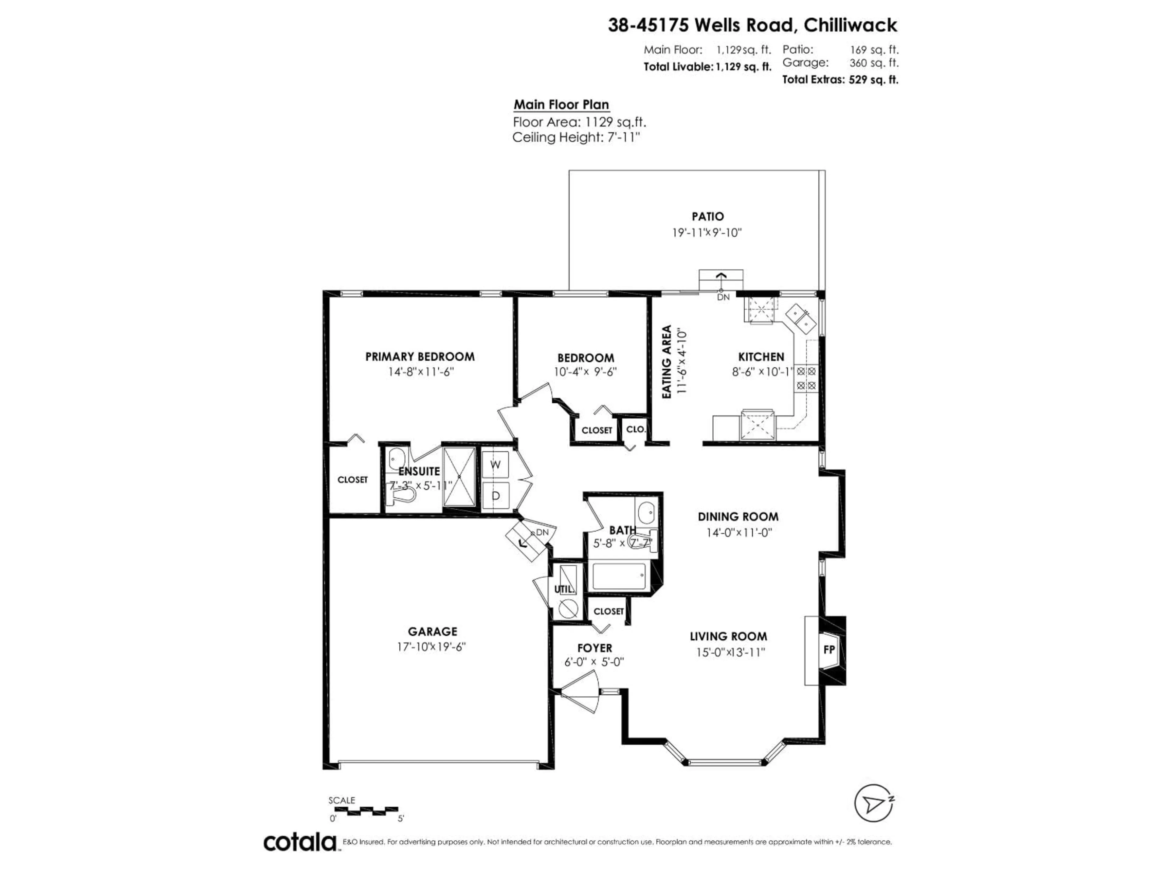 Floor plan for 38 - 45175 WELLS ROAD, Chilliwack British Columbia V2R3K7