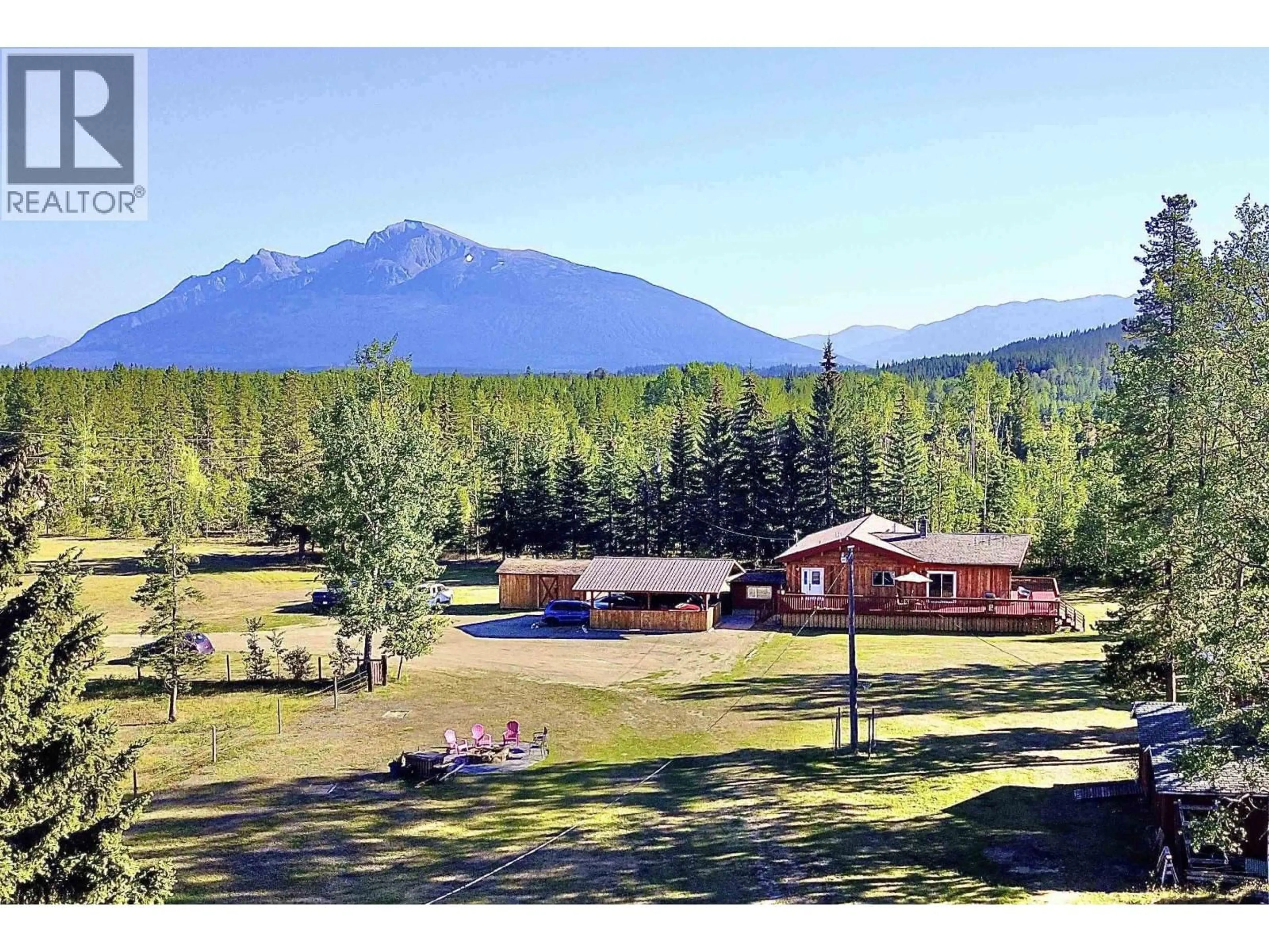 A pic from outside/outdoor area/front of a property/back of a property/a pic from drone, mountain view for 1485 CRANBERRY LAKE ROAD, Valemount British Columbia V0E2Z0