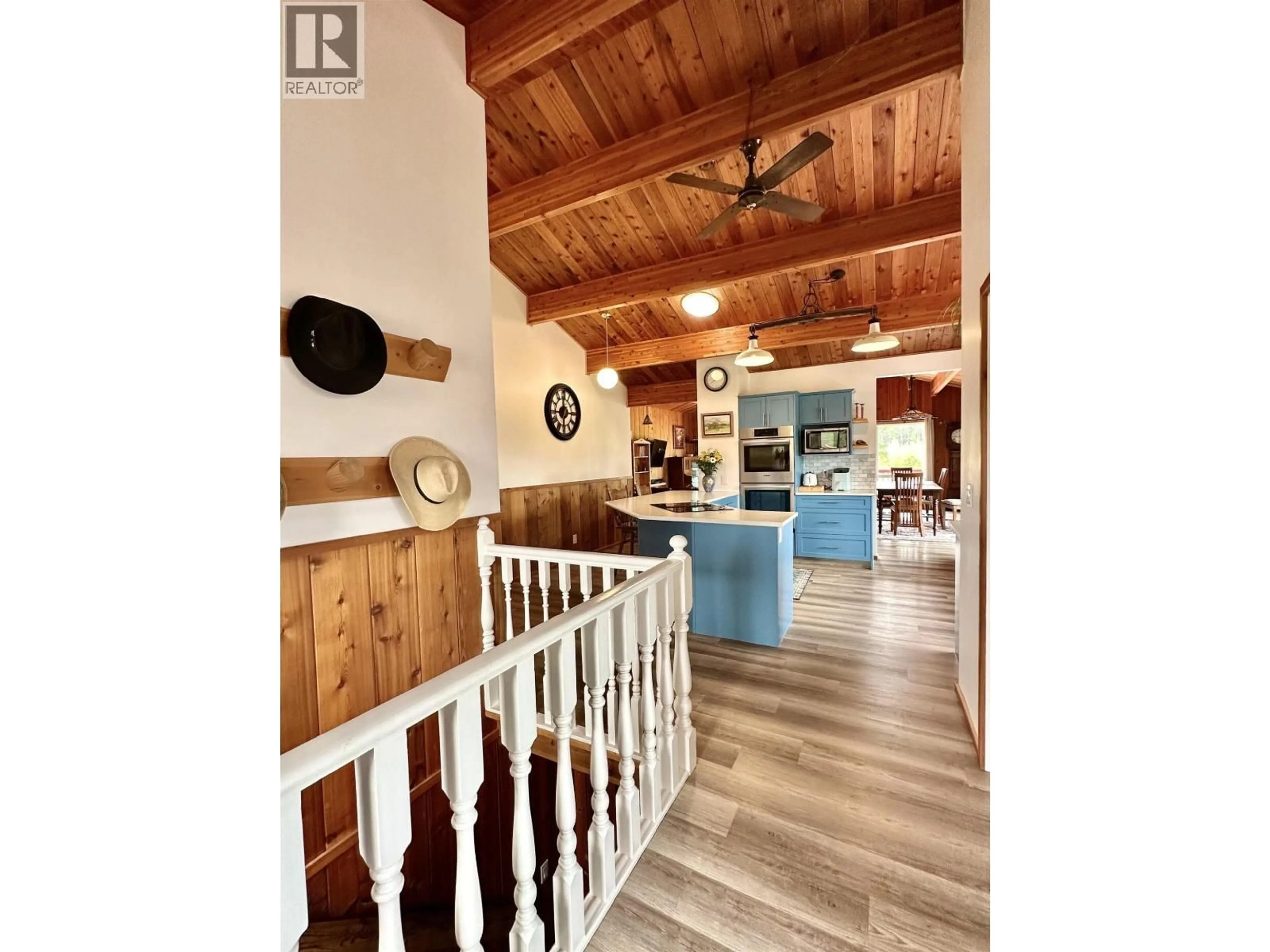 Open concept kitchen, wood/laminate floor for 1485 CRANBERRY LAKE ROAD, Valemount British Columbia V0E2Z0