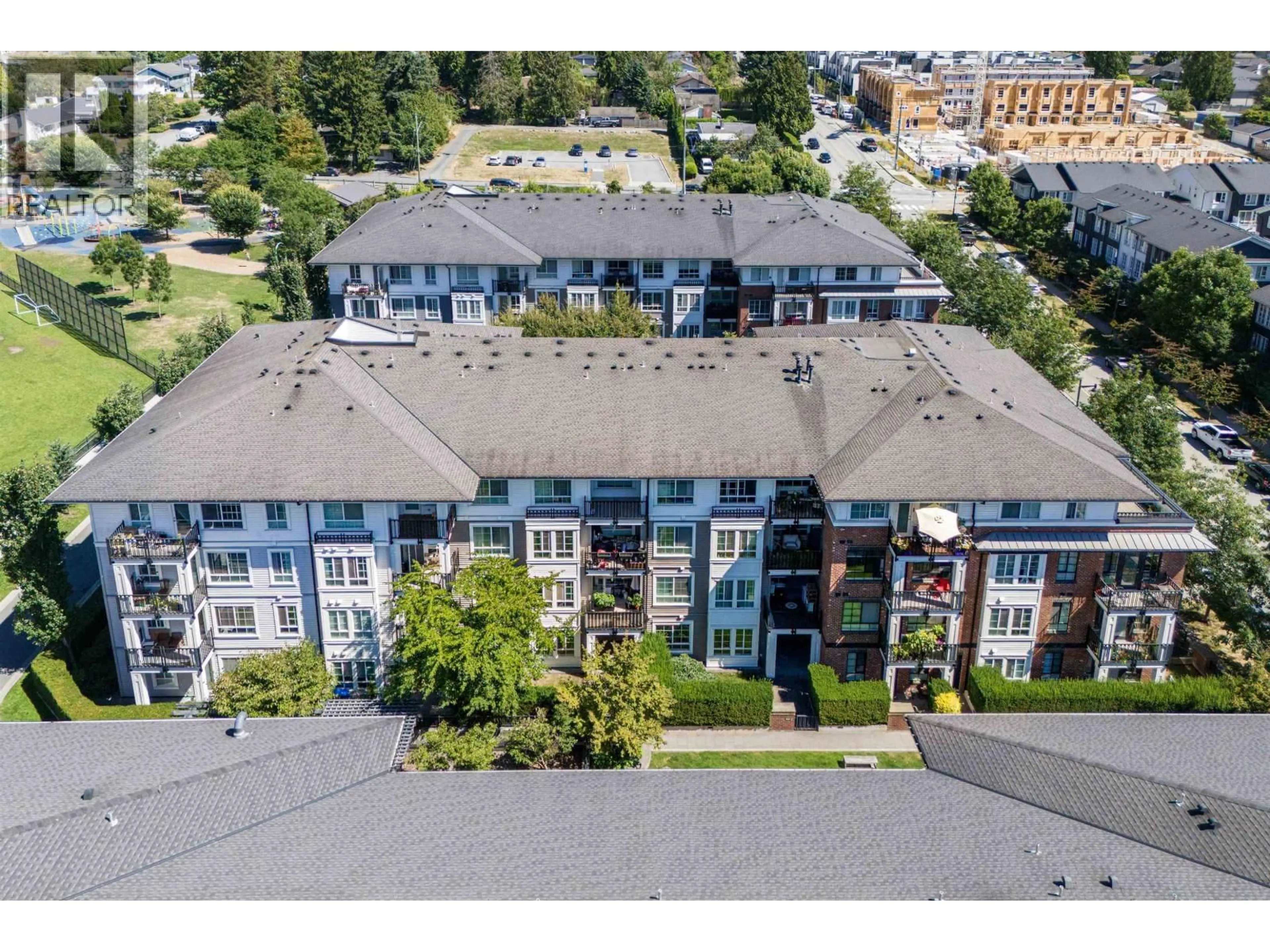 A pic from outside/outdoor area/front of a property/back of a property/a pic from drone, city buildings view from balcony for 207 - 553 FOSTER AVENUE, Coquitlam British Columbia V3J0B5