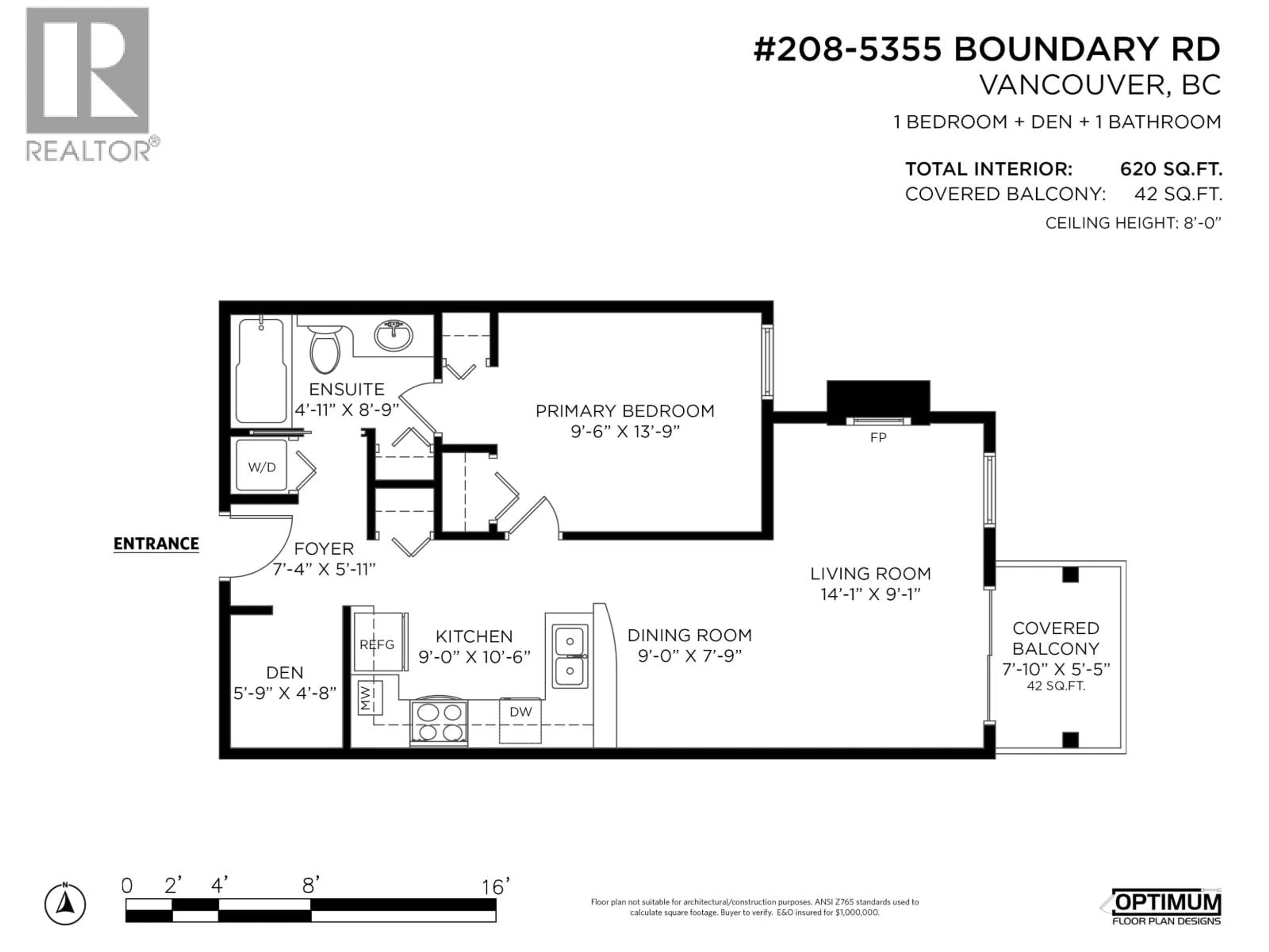 Floor plan for 208 - 5355 BOUNDARY ROAD, Vancouver British Columbia V5R6G2