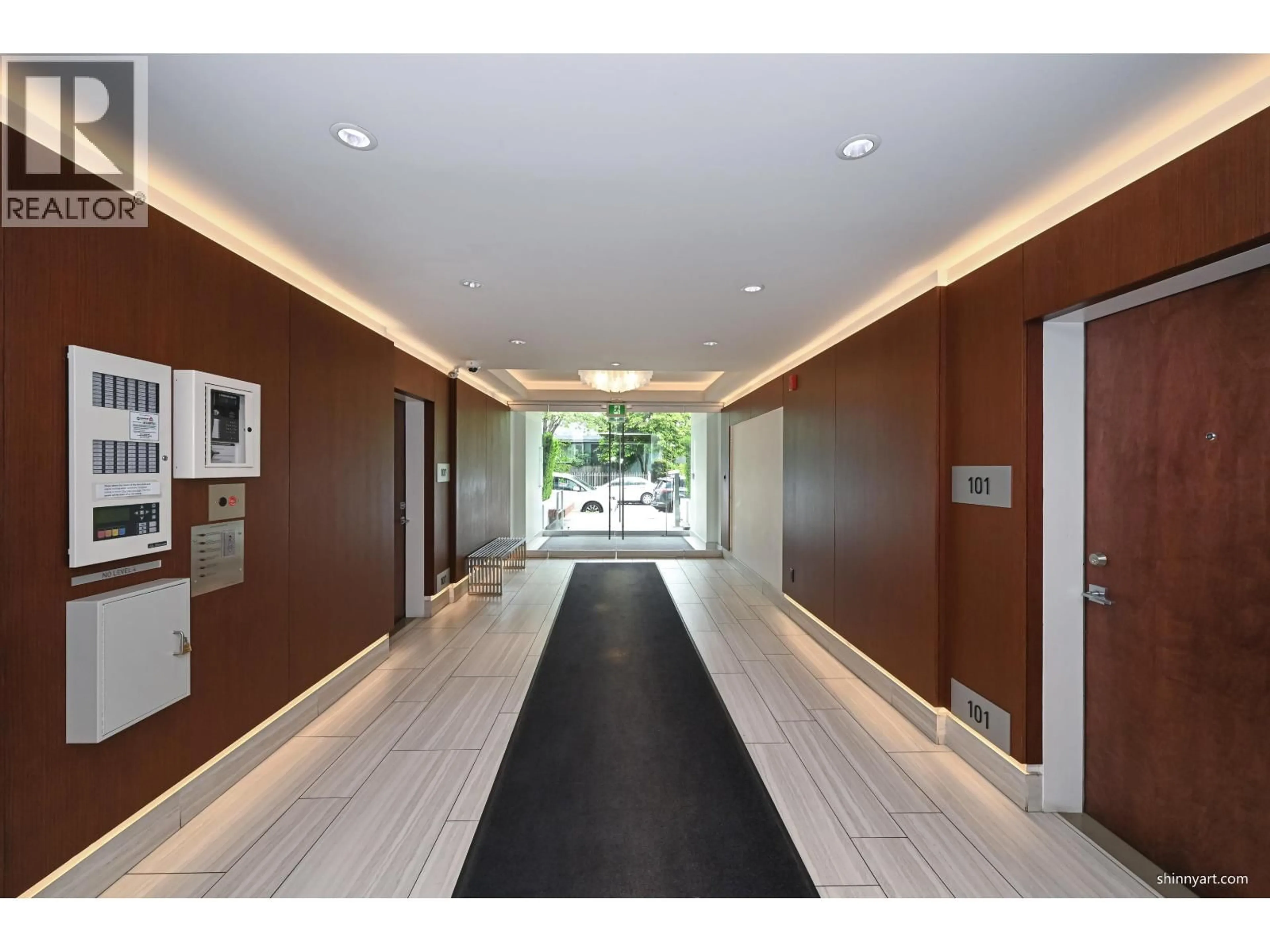 Indoor foyer for 601 - 5699 BAILLIE STREET, Vancouver British Columbia V5Z3M7
