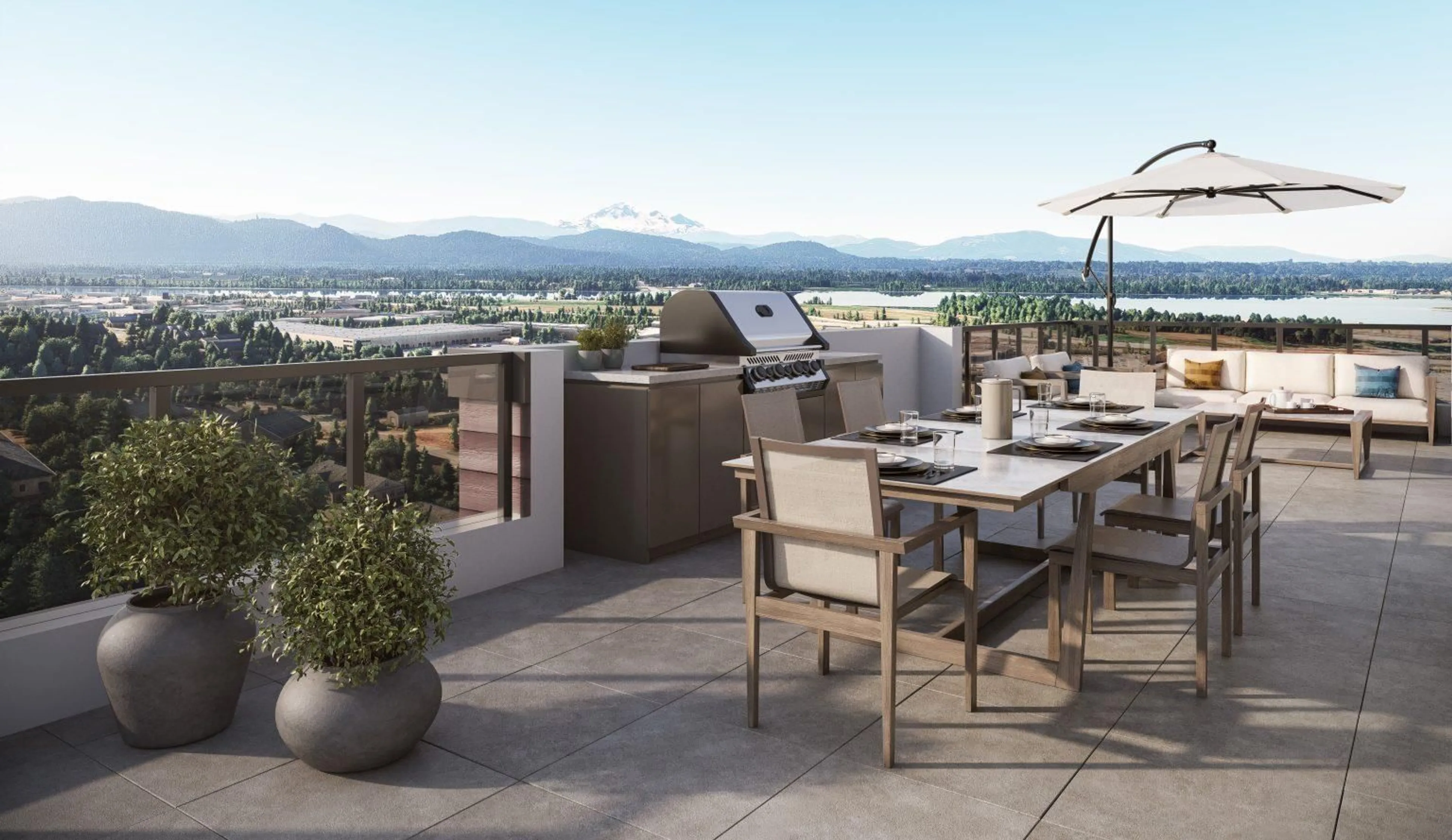 Patio, mountain view for 36 - 7381 PRESTON BOULEVARD, Mission British Columbia V2V1C5