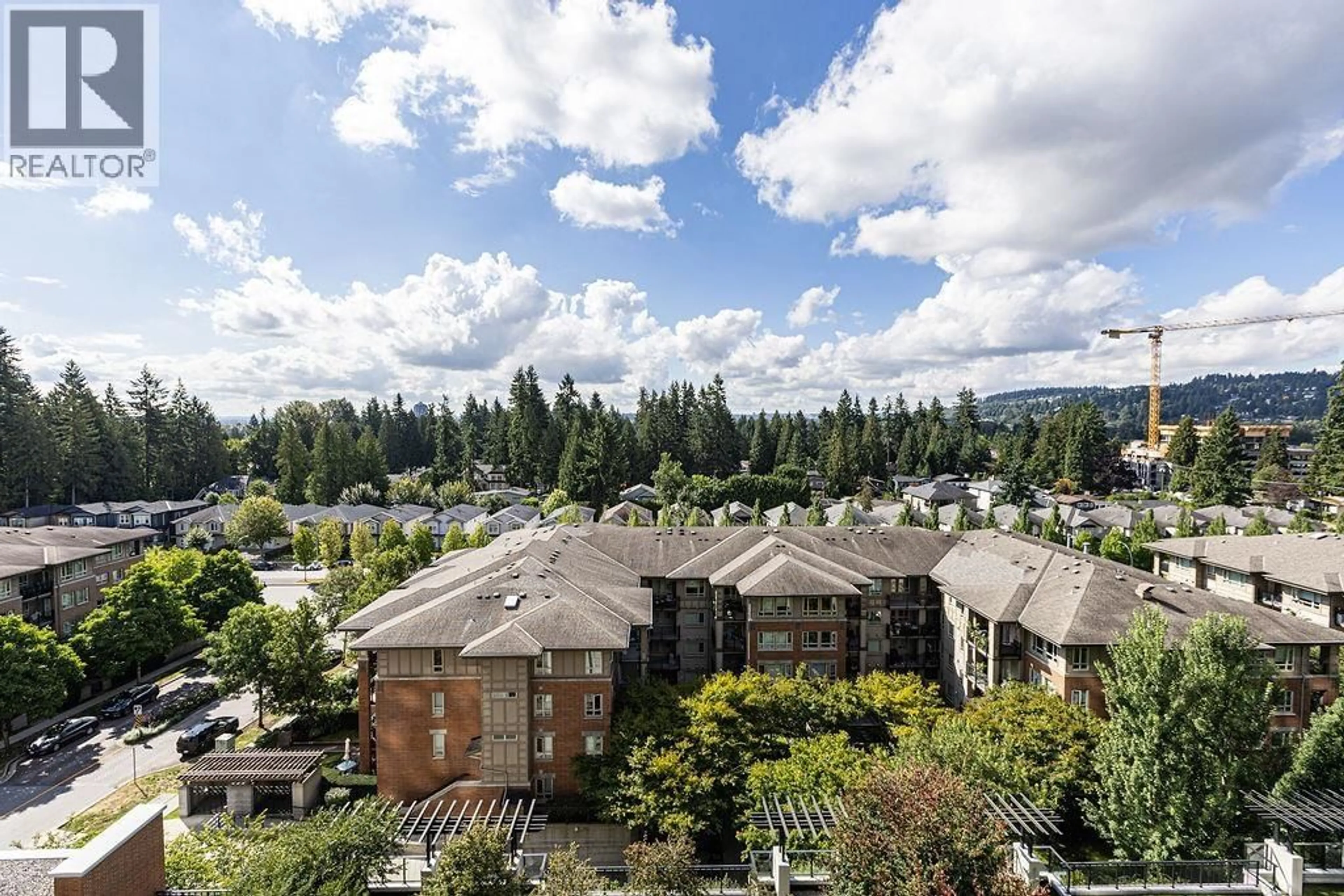 A pic from outside/outdoor area/front of a property/back of a property/a pic from drone, mountain view for 803 - 3100 WINDSOR GATE, Coquitlam British Columbia V3B0P3