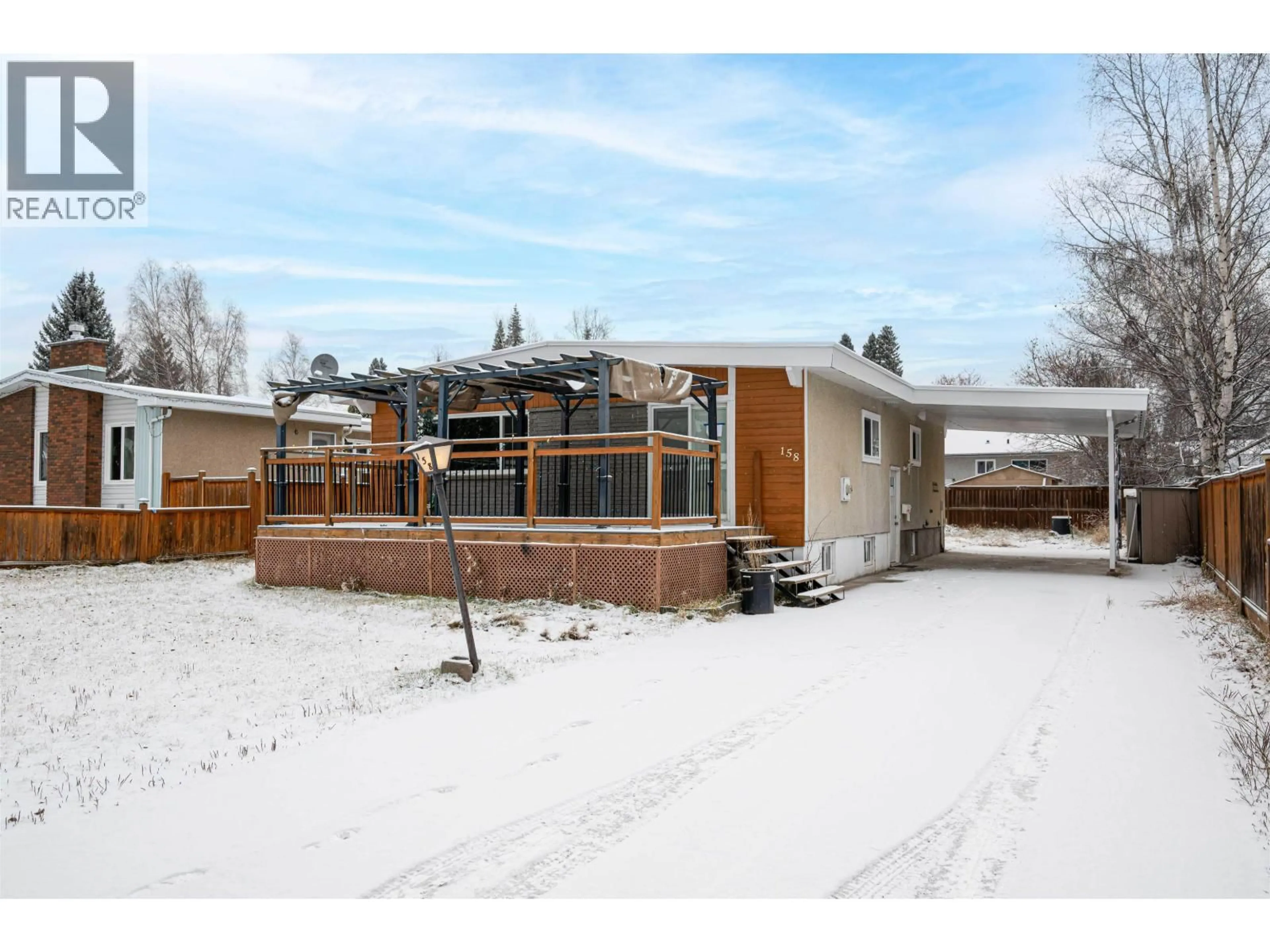 A pic from outside/outdoor area/front of a property/back of a property/a pic from drone, building for 158 FERN CRESCENT, Prince George British Columbia V2N1J2