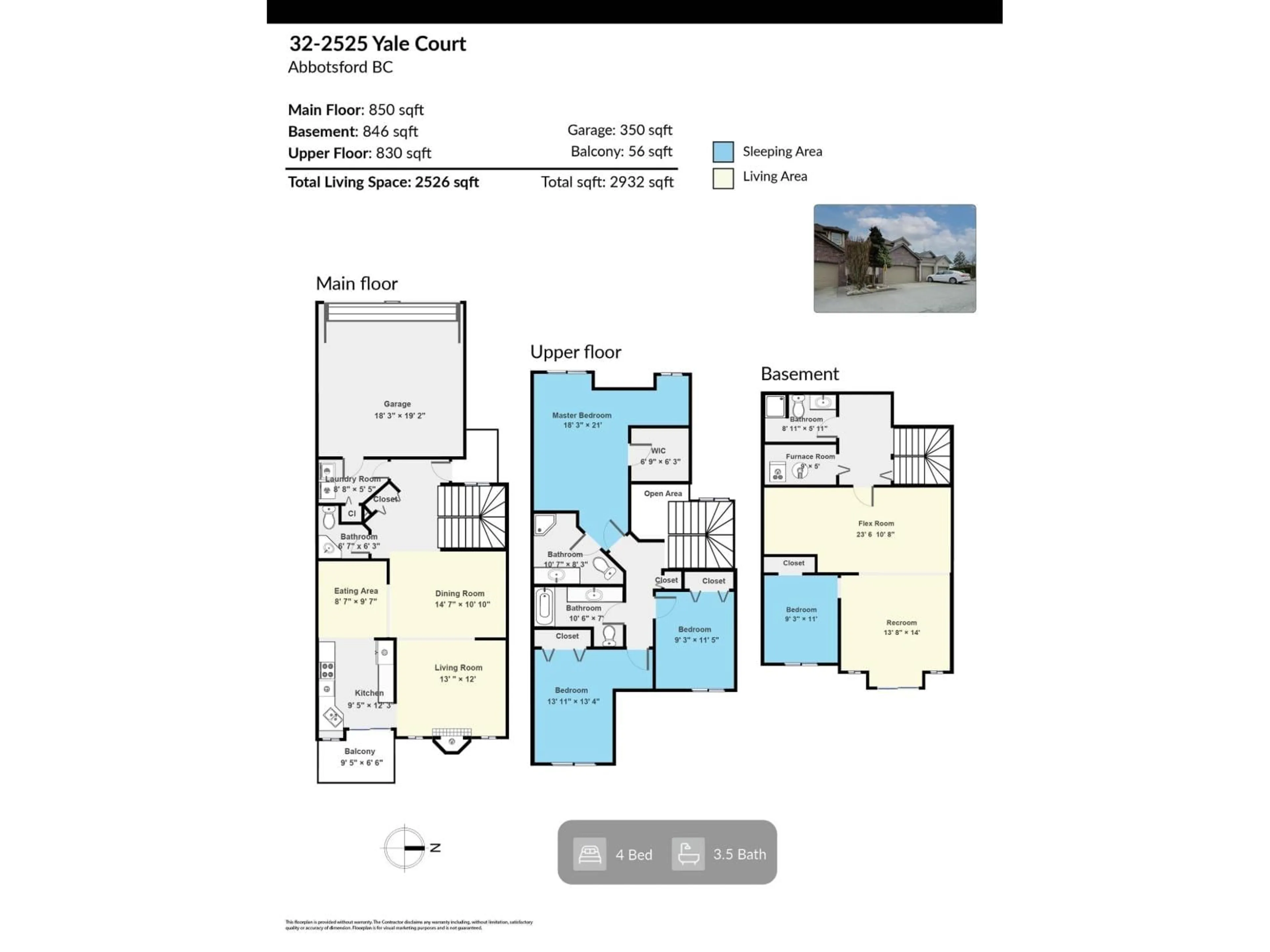 Floor plan for 32 - 2525 YALE COURT, Abbotsford British Columbia V2S8G9