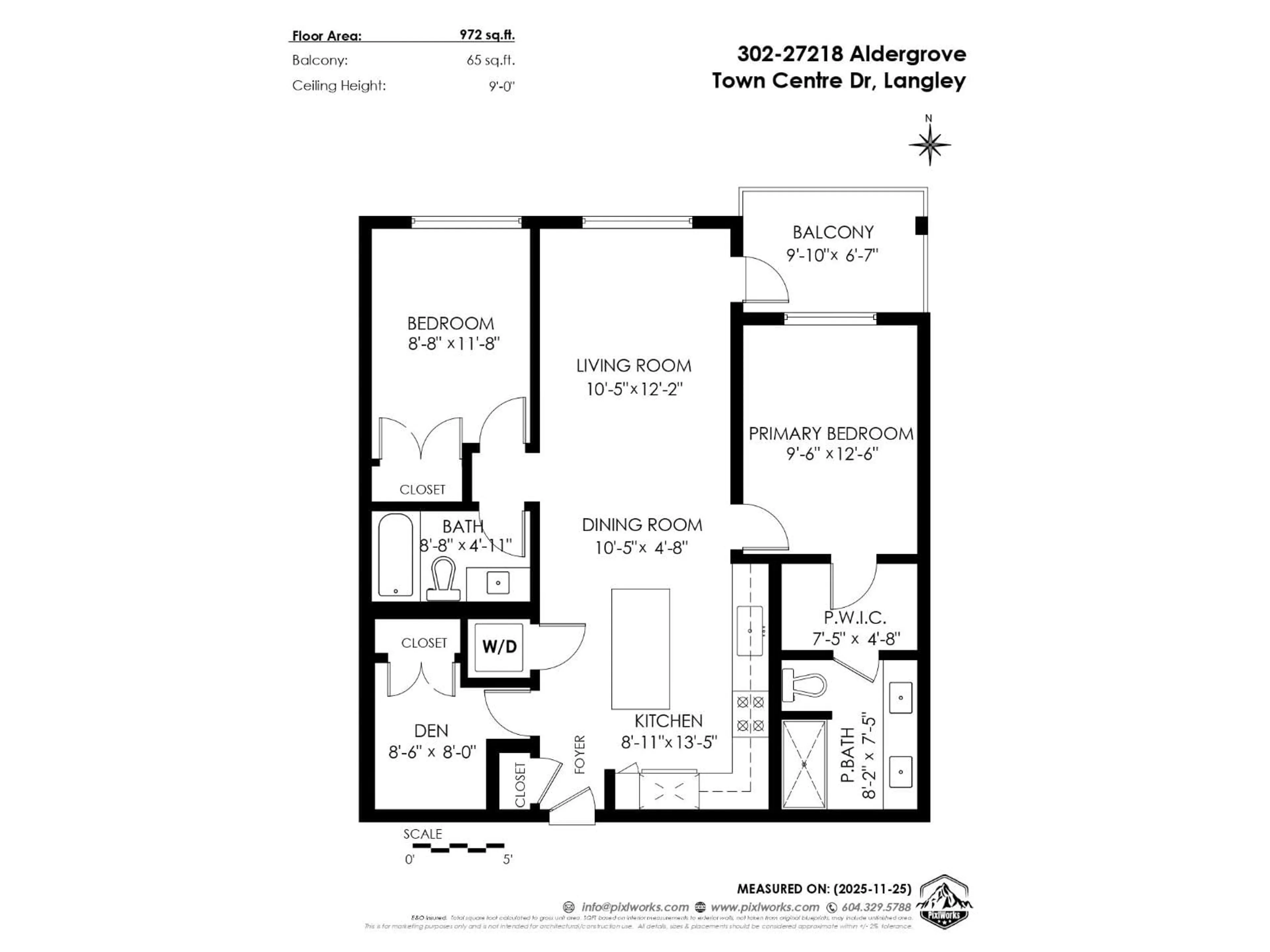 Floor plan for 302 - 27218 ALDERGROVE TOWN CENTRE DRIVE, Langley British Columbia V4W0E4