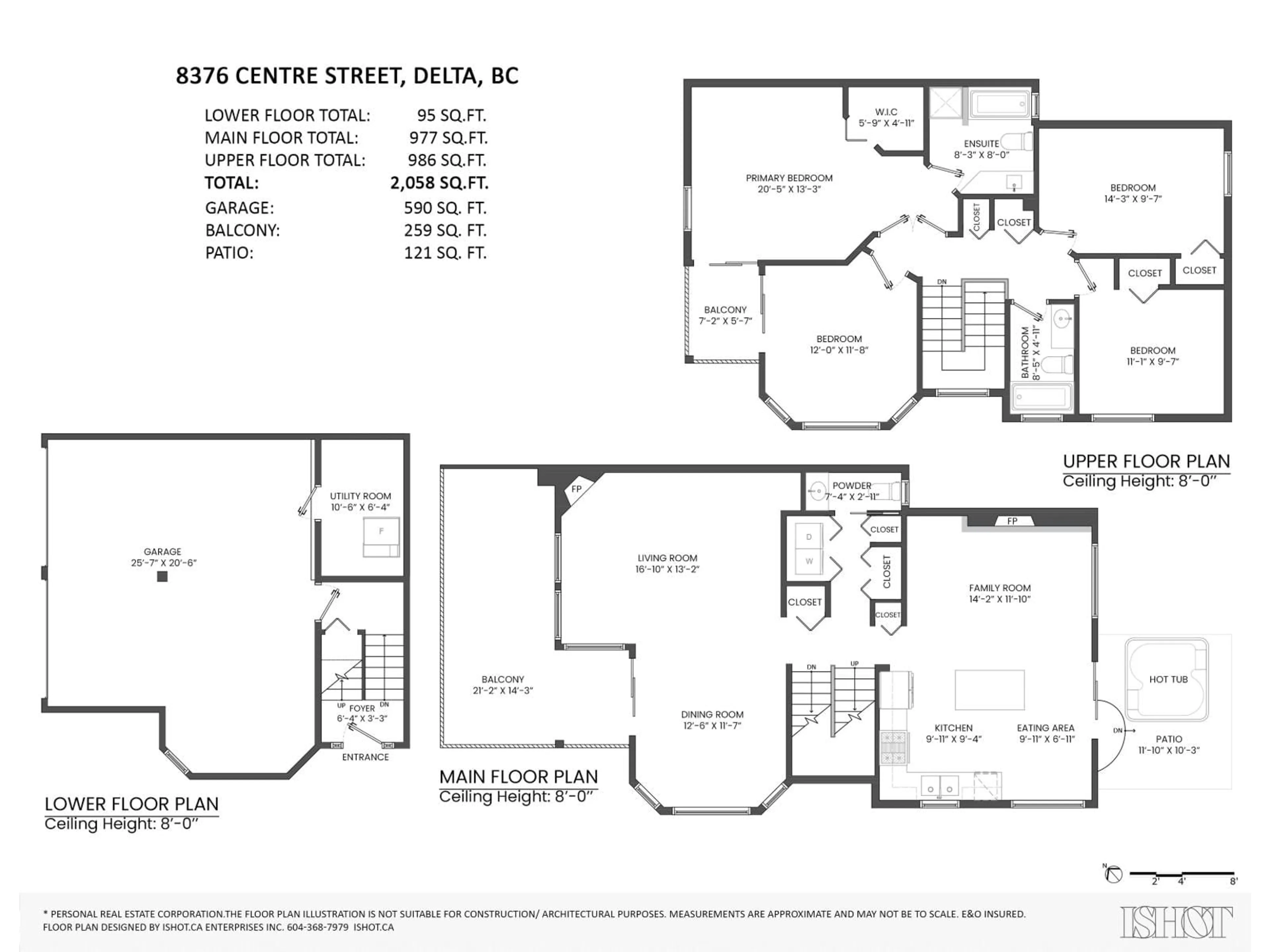 Floor plan for 8376 CENTRE STREET, Delta British Columbia V4C3X4