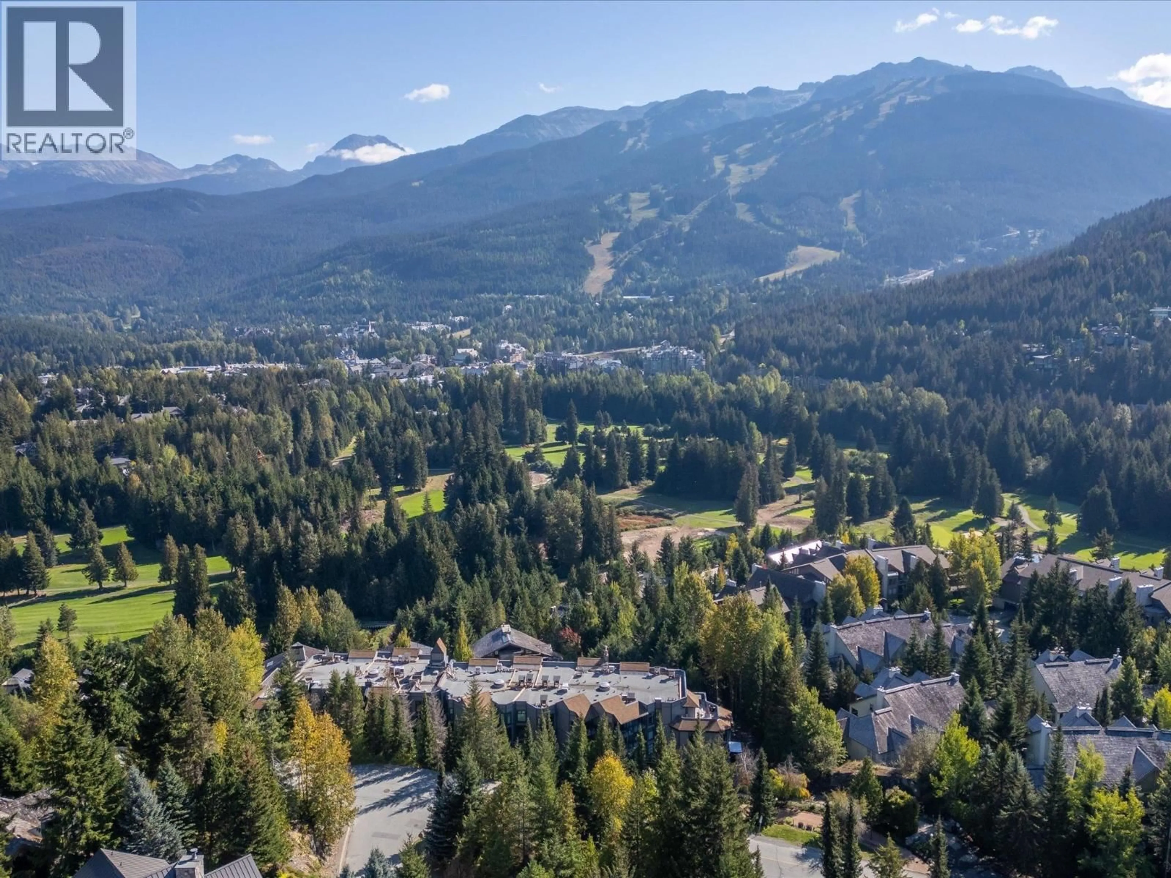 A pic from outside/outdoor area/front of a property/back of a property/a pic from drone, mountain view for 105 - 3217 BLUEBERRY DRIVE, Whistler British Columbia V8E0B8