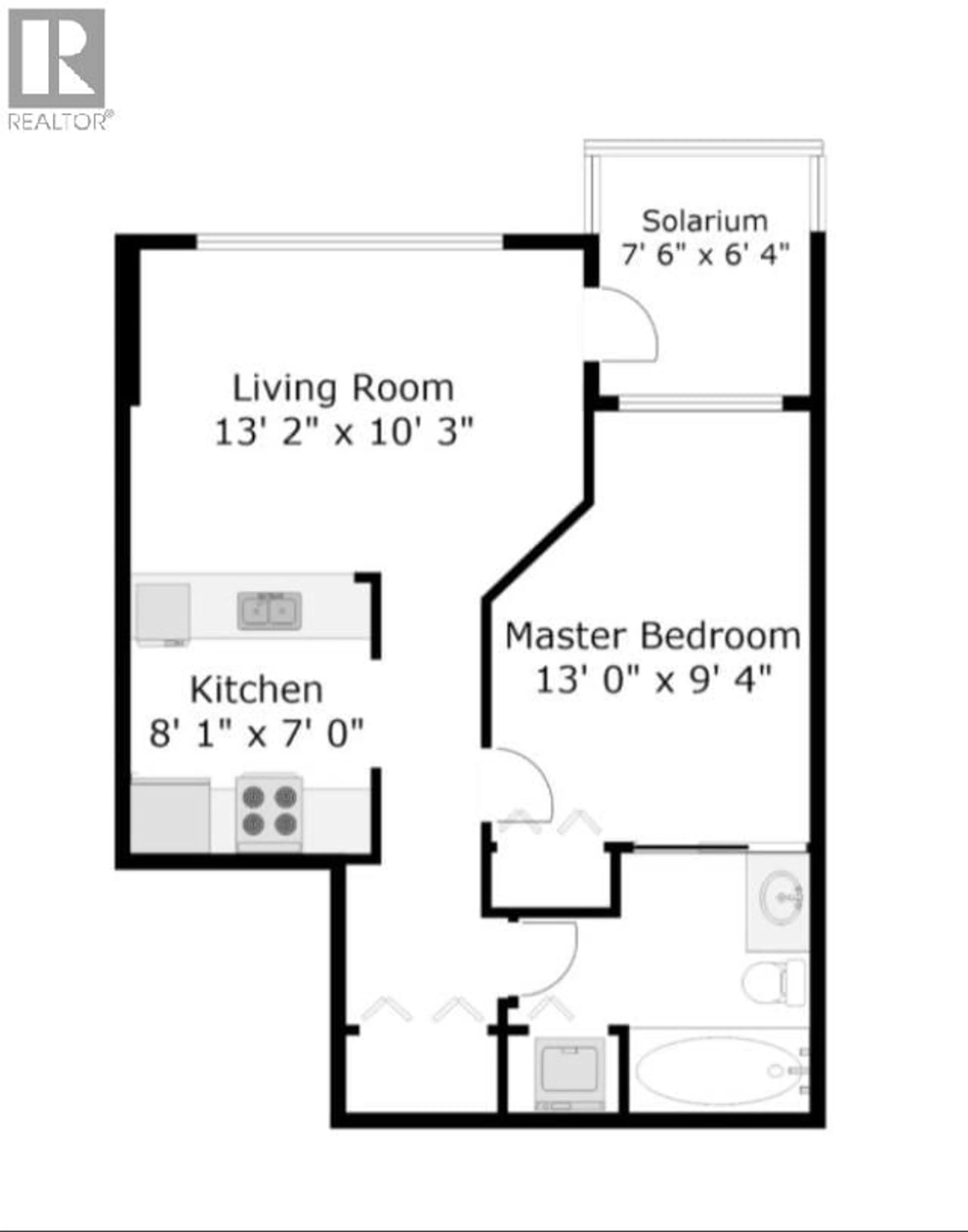 Floor plan for 504 - 438 SEYMOUR ST STREET, Vancouver British Columbia V6B6H4