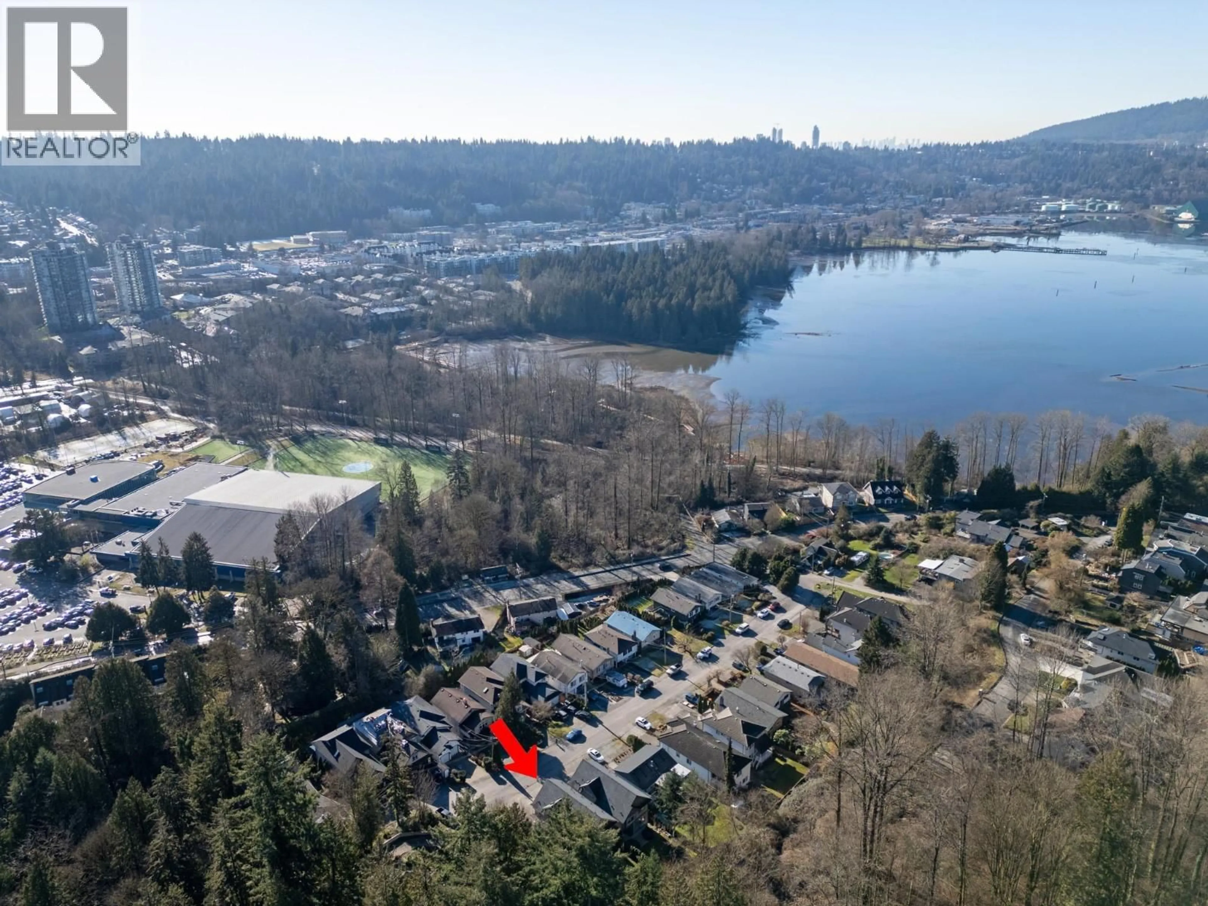 A pic from outside/outdoor area/front of a property/back of a property/a pic from drone, water/lake/river/ocean view for 311 AVALON DRIVE, Port Moody British Columbia V3H2X9
