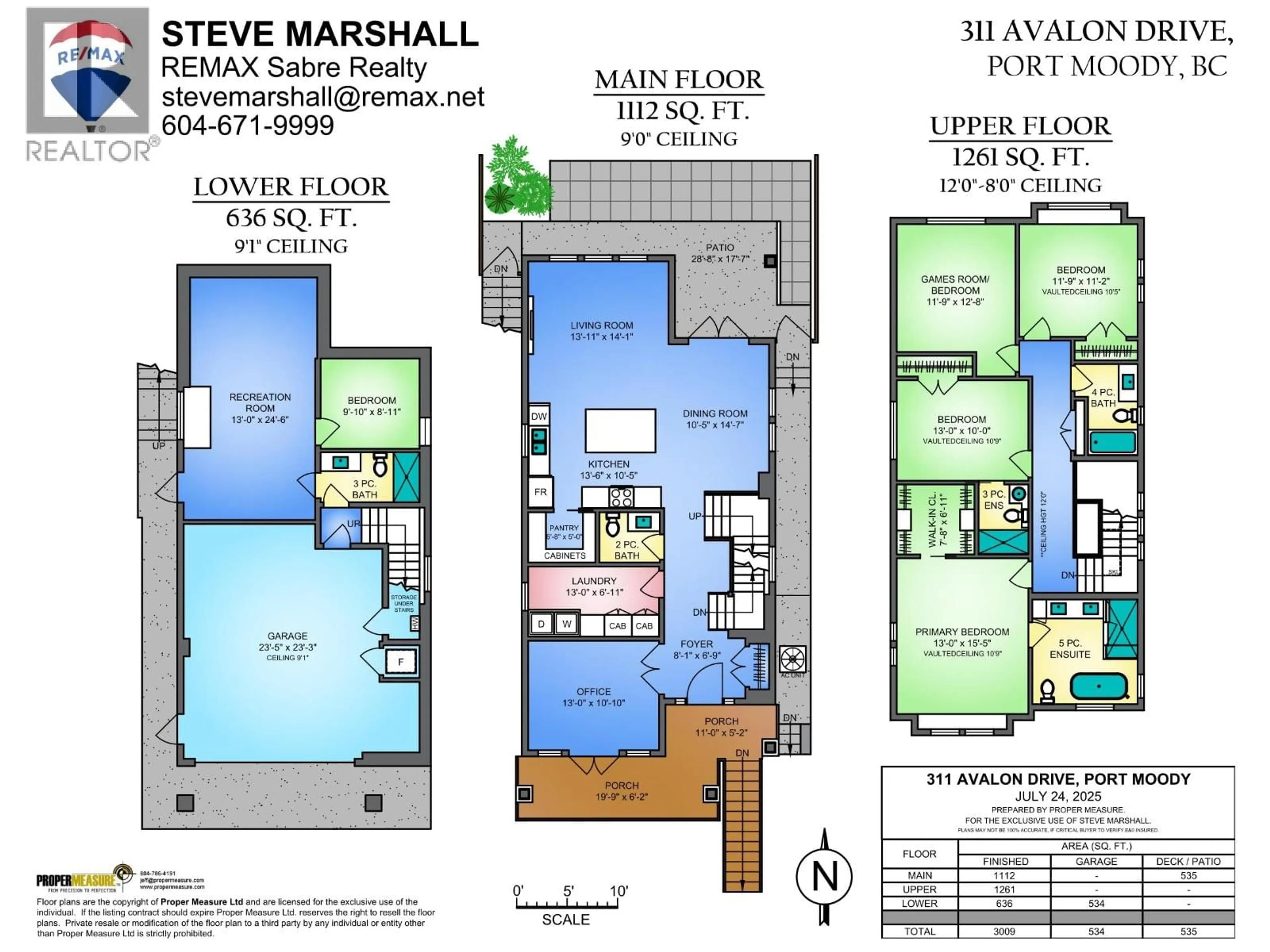 Floor plan for 311 AVALON DRIVE, Port Moody British Columbia V3H2X9