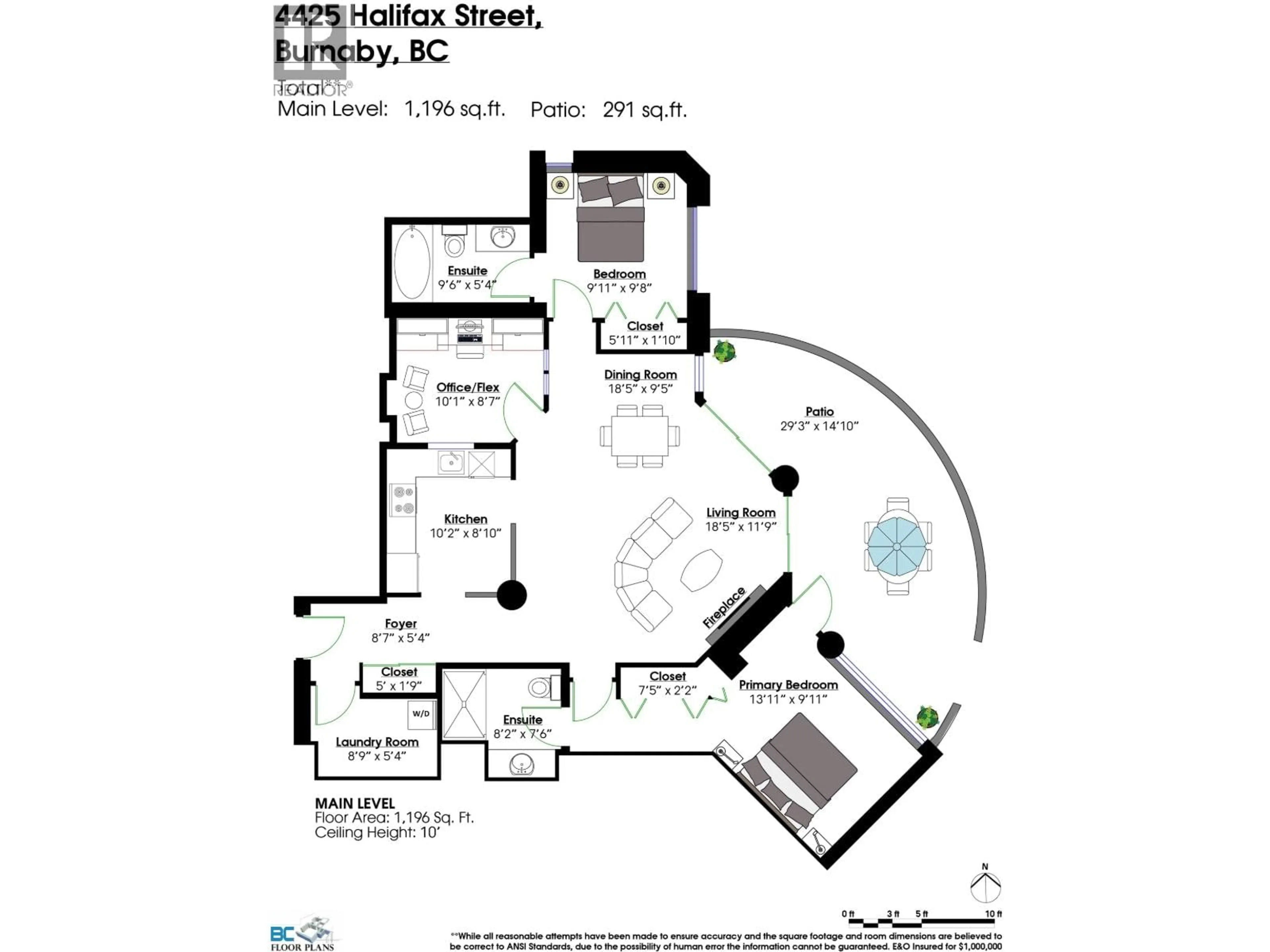 Floor plan for 101 - 4425 HALIFAX STREET, Burnaby British Columbia V5C6P2