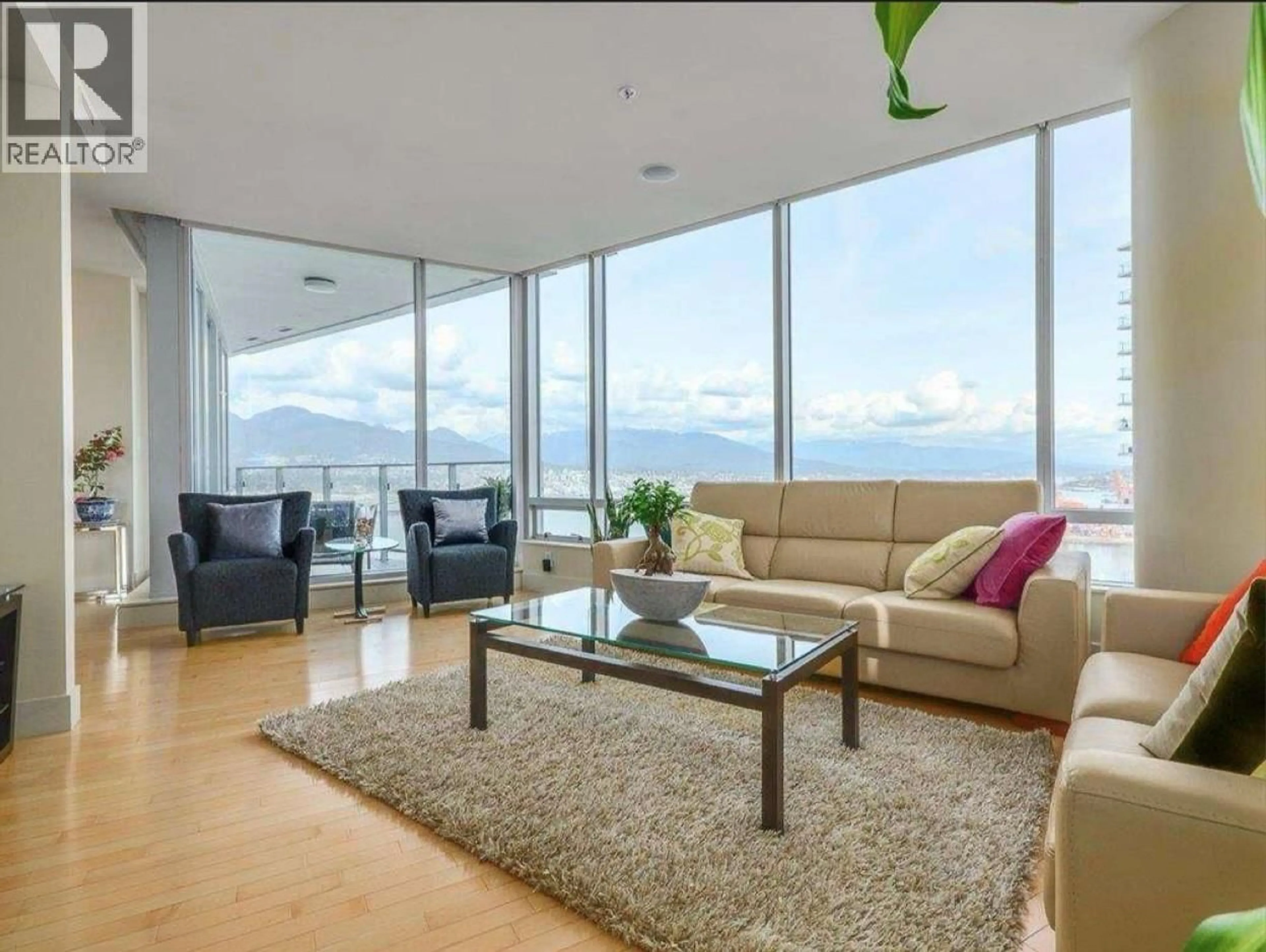 Living room with furniture, unknown for 3304 - 1077 CORDOVA STREET, Vancouver British Columbia V6C2C6