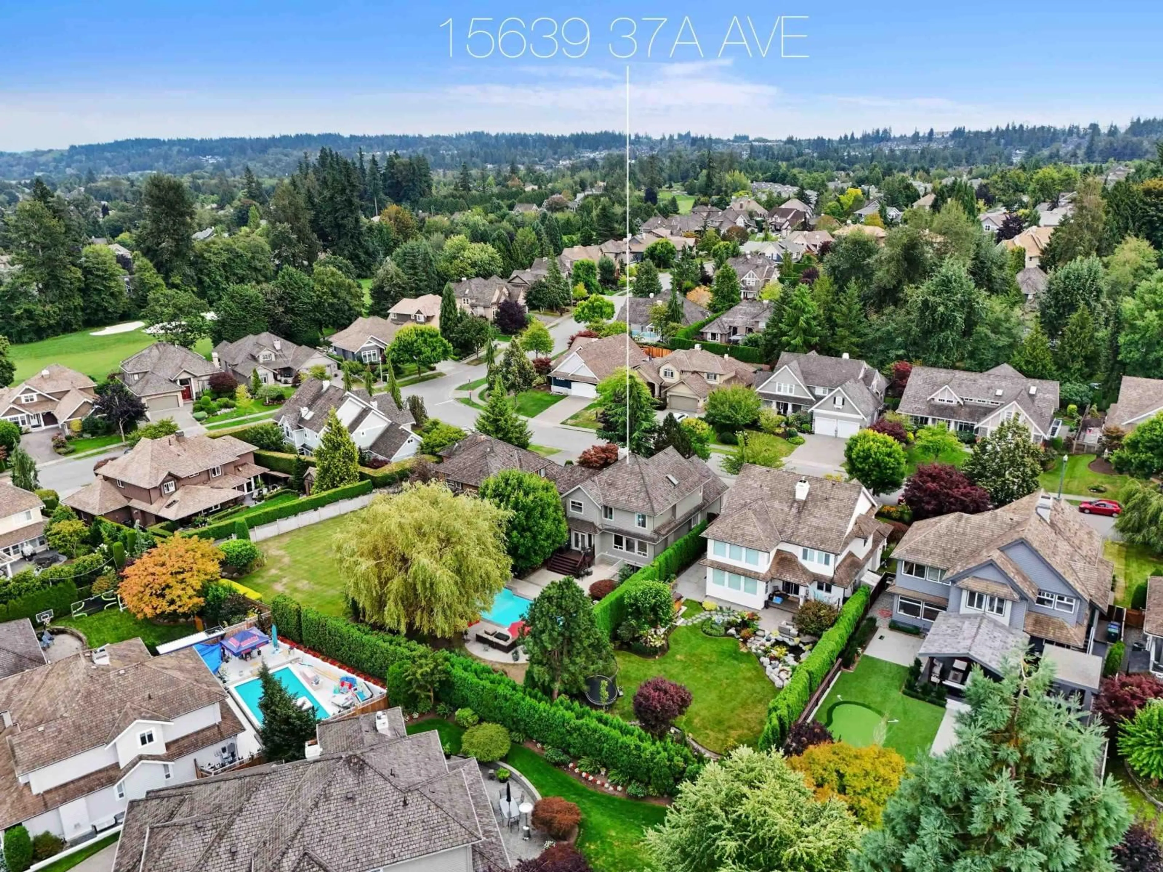 A pic from outside/outdoor area/front of a property/back of a property/a pic from drone, water/lake/river/ocean view for 15639 37A AVENUE, Surrey British Columbia V3S0H7