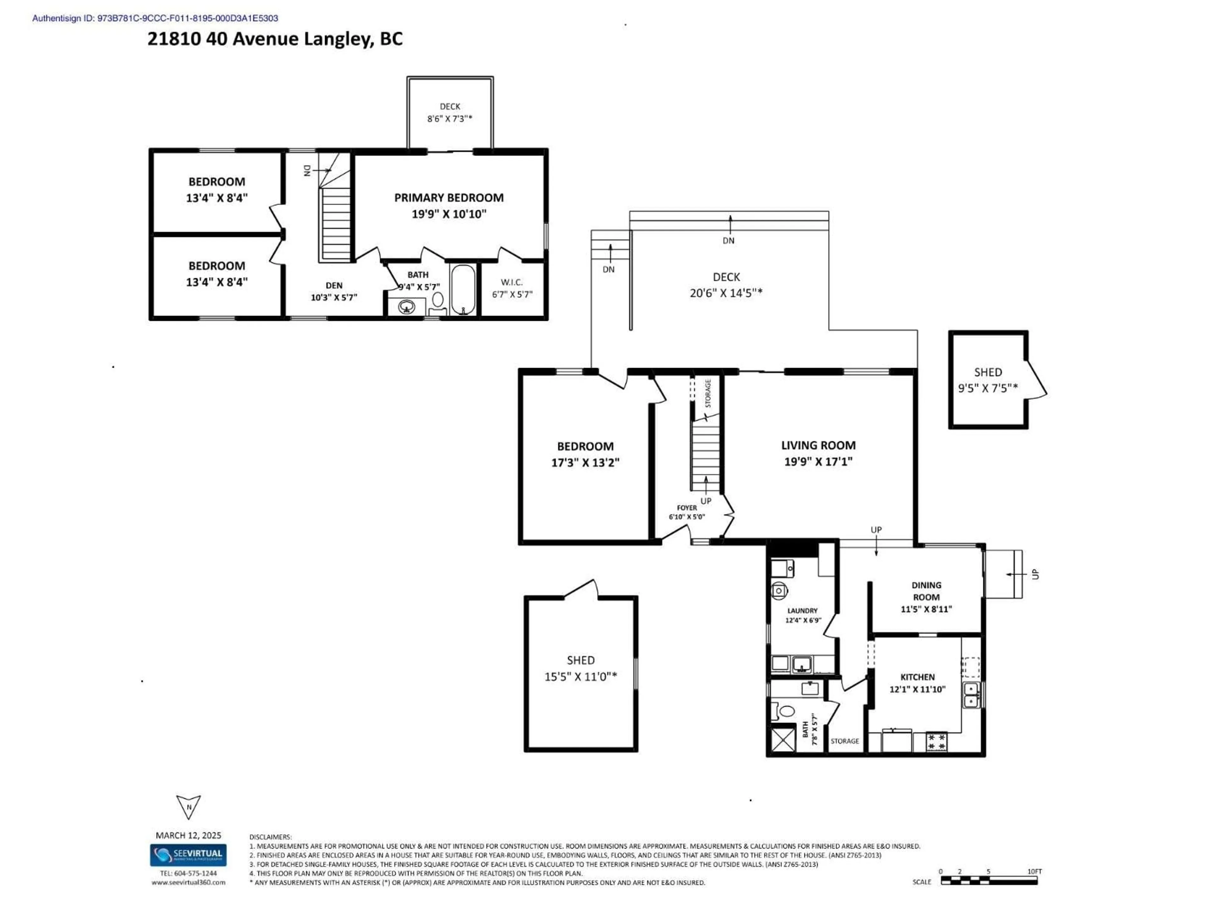 Floor plan for 21810 40 AVENUE, Langley British Columbia V2Z1N7