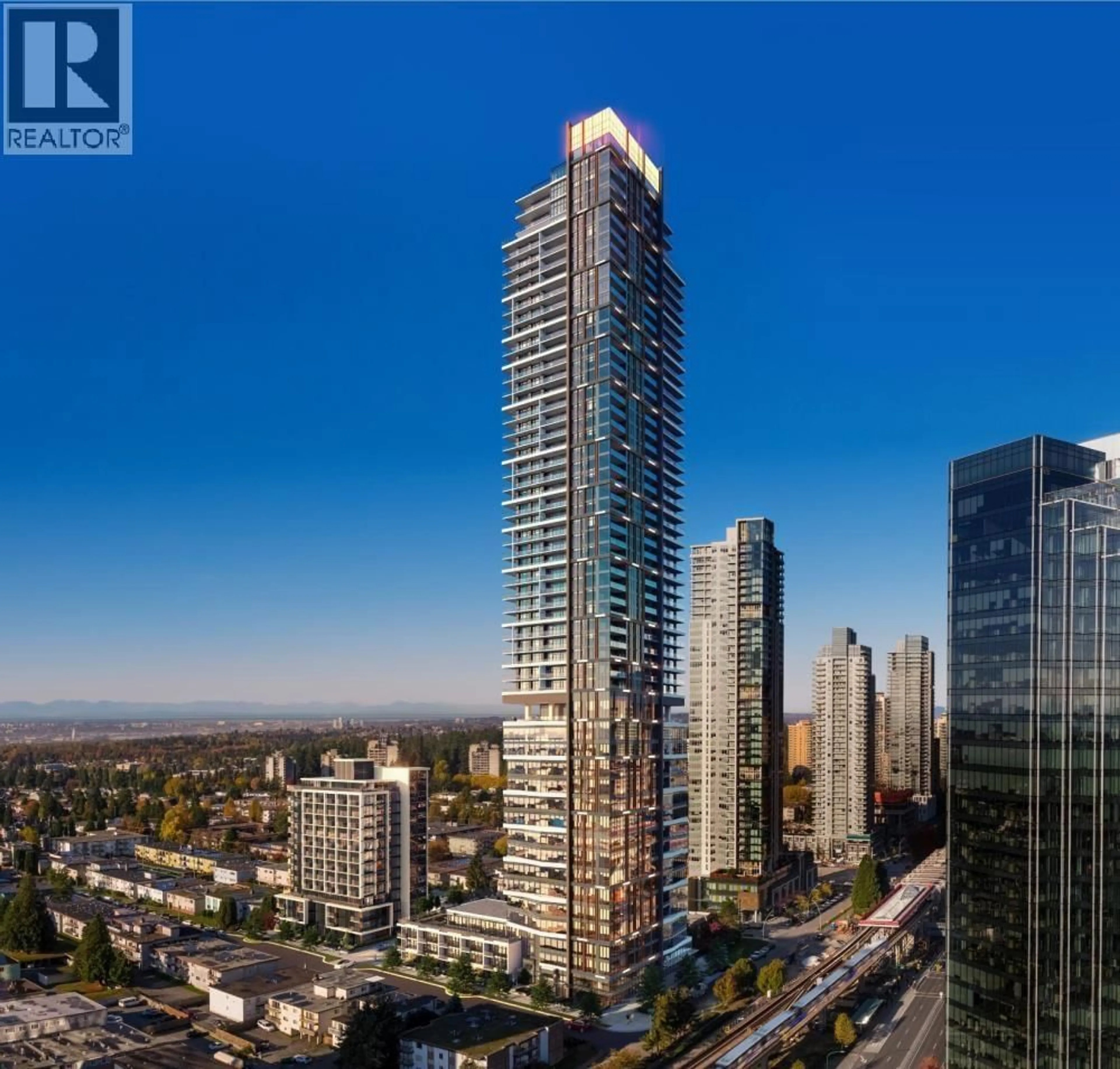 A pic from outside/outdoor area/front of a property/back of a property/a pic from drone, city buildings view from balcony for 2603 - 6511 SUSSEX AVENUE, Burnaby British Columbia V5H3C5