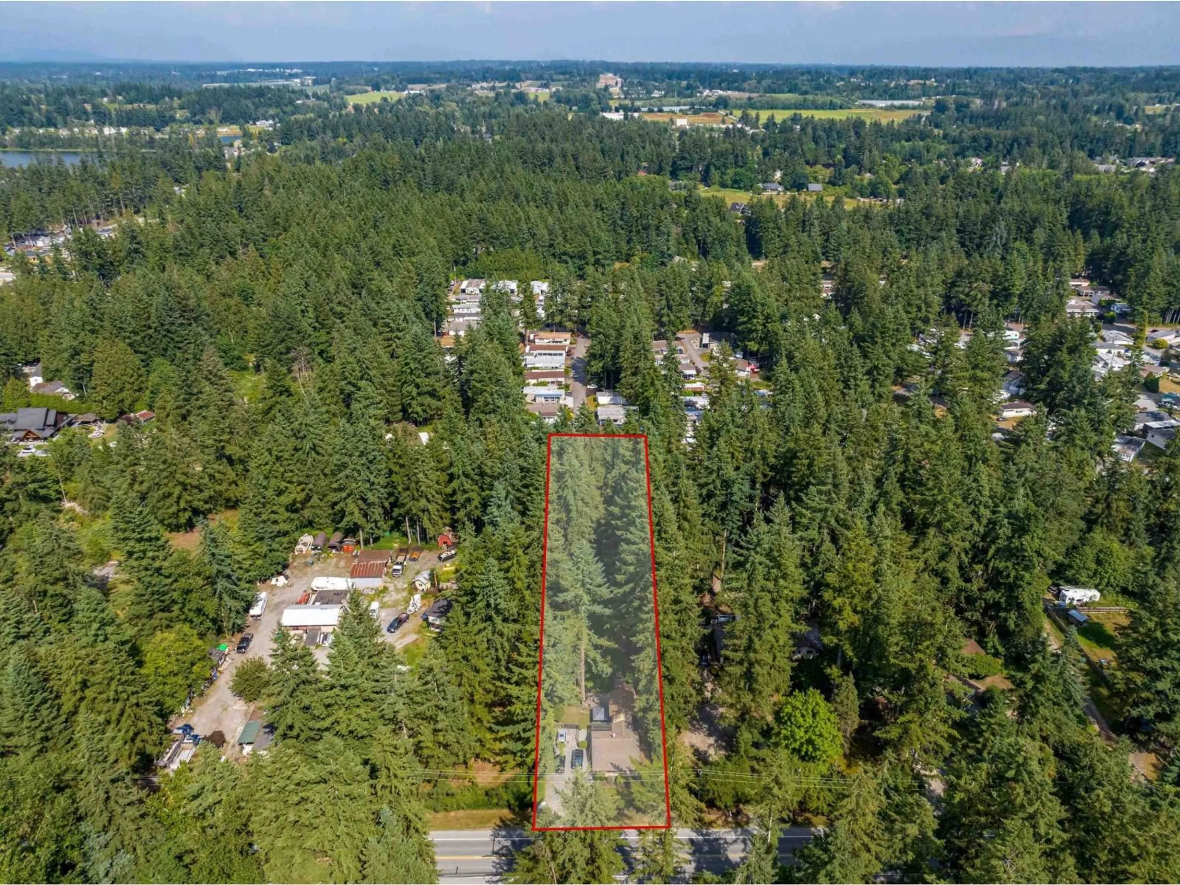 A pic from outside/outdoor area/front of a property/back of a property/a pic from drone, forest/trees view for 2552 200 STREET, Langley British Columbia V2Z1X1
